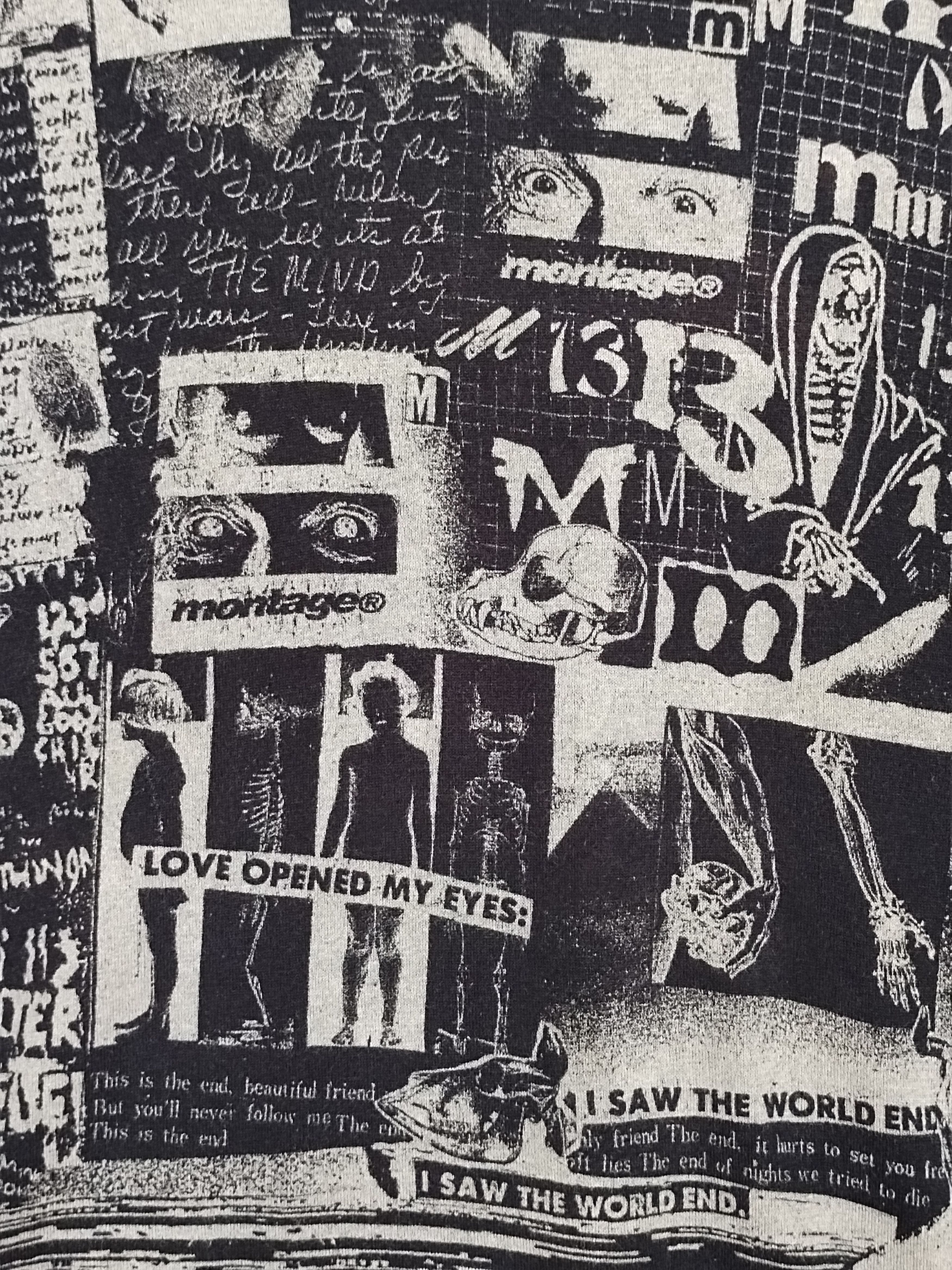 Japanese Brand Vintage MONTAGE Fullprint T-Shirt Size US L / EU 52-54 / 3 - 7 Thumbnail