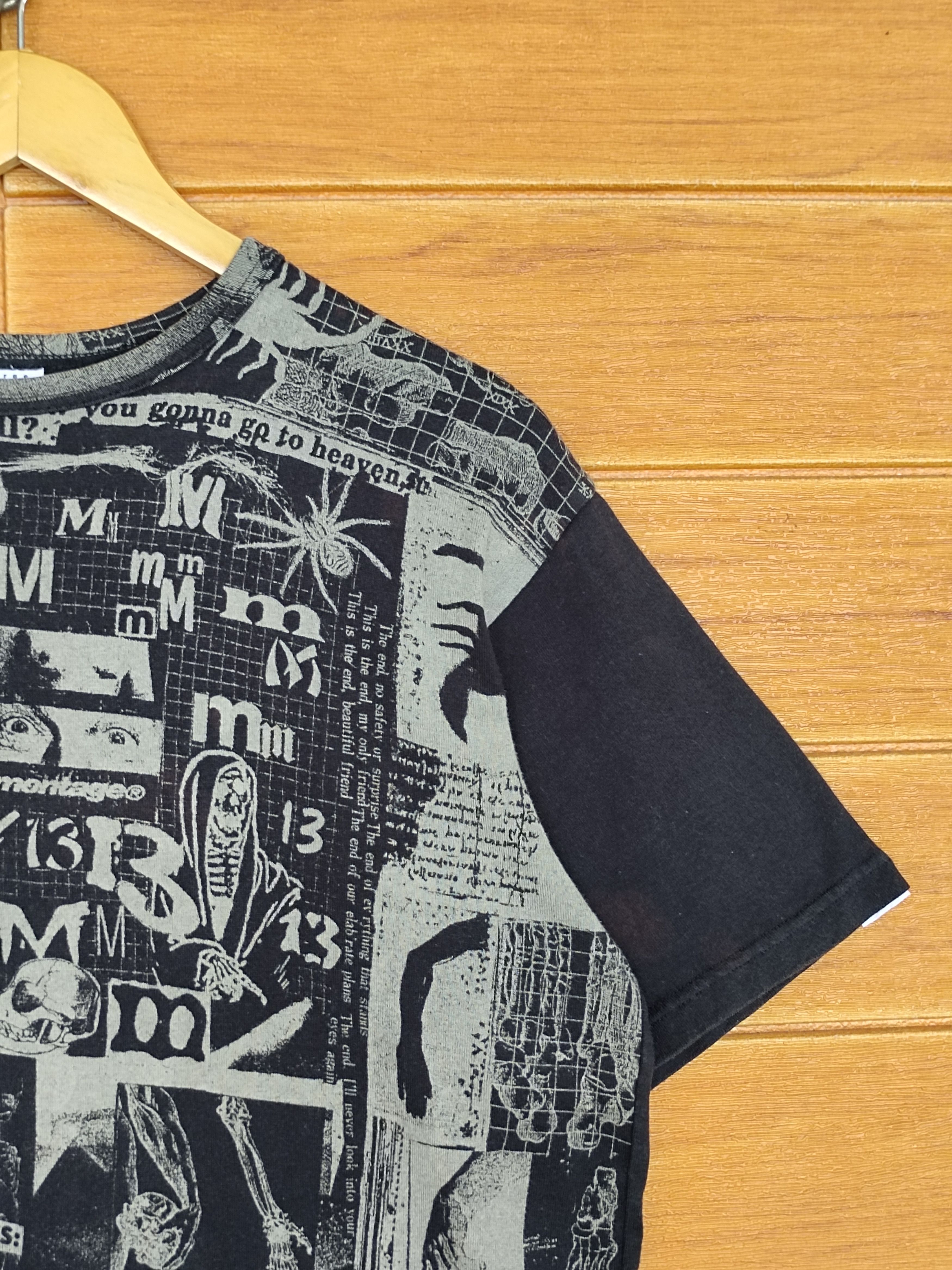 Japanese Brand Vintage MONTAGE Fullprint T-Shirt Size US L / EU 52-54 / 3 - 3 Thumbnail