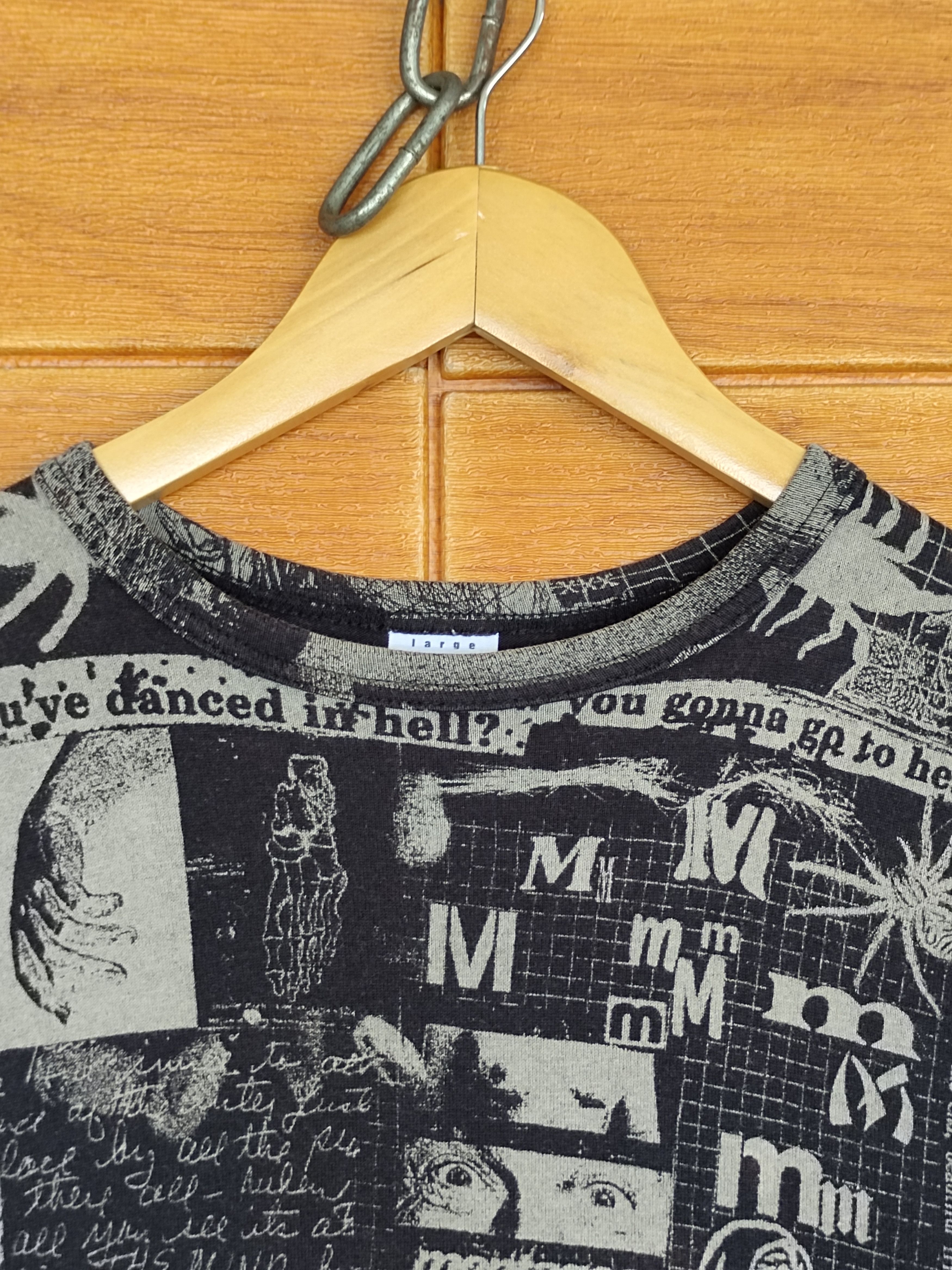Japanese Brand Vintage MONTAGE Fullprint T-Shirt Size US L / EU 52-54 / 3 - 2 Thumbnail