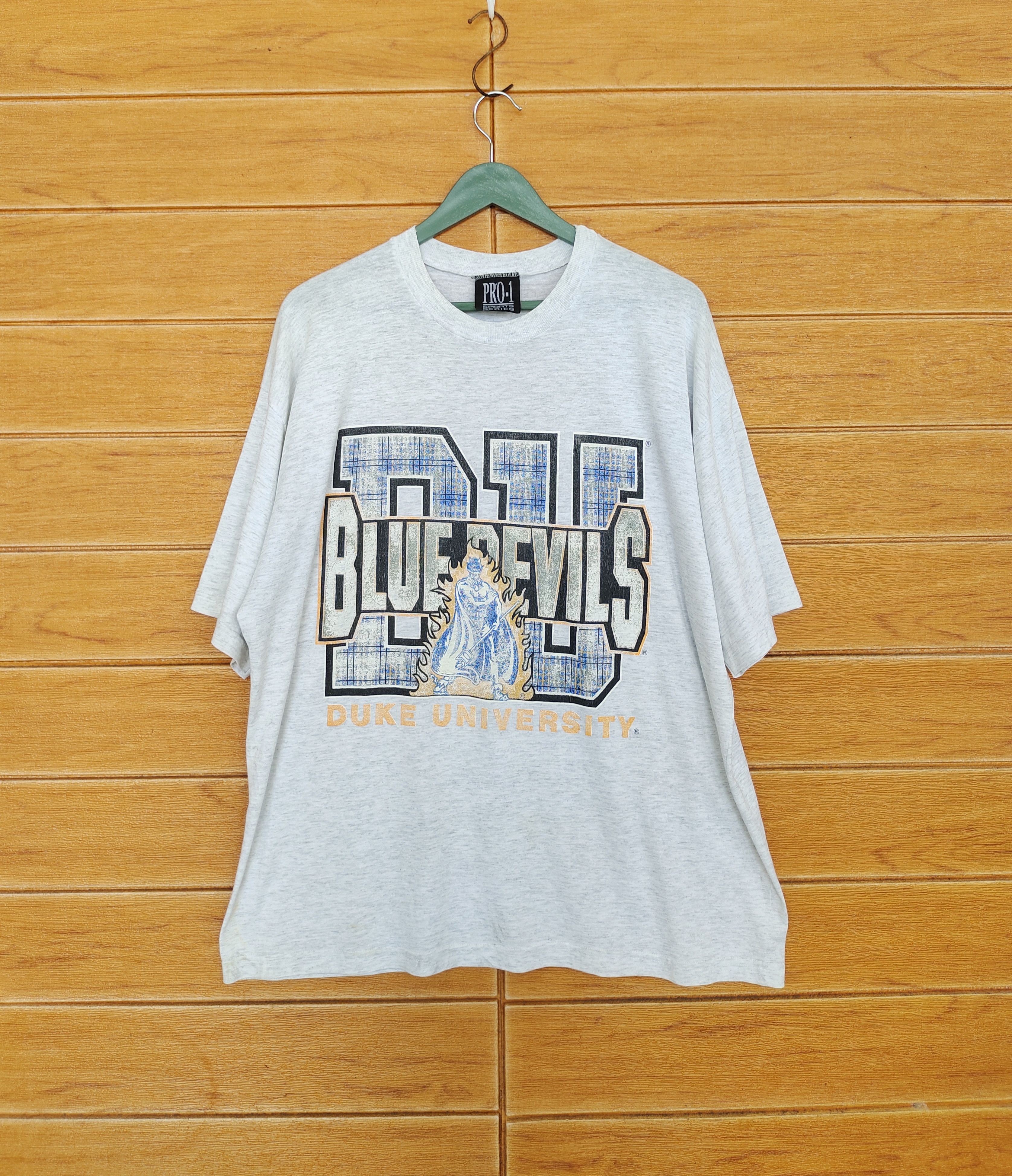 NCAA Vintage 90s DUKE University T-Shirt Blue Devil Size US L / EU 52-54 / 3 - 1 Thumbnail