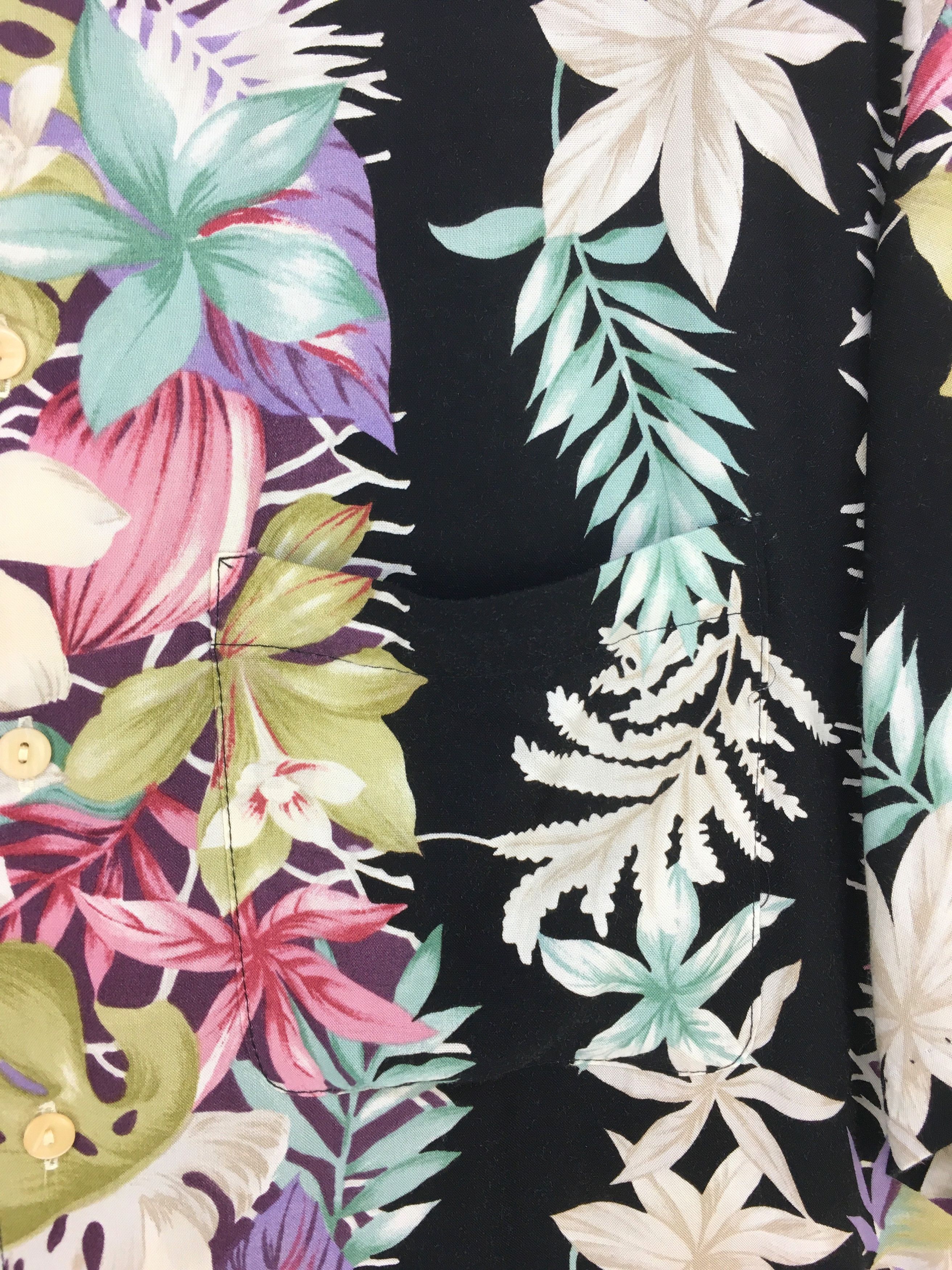 Vintage Vintage Hawaiian TROPOCO HAWAII Floral Border Panel Shirt Size US S / EU 44-46 / 1 - 6 Thumbnail