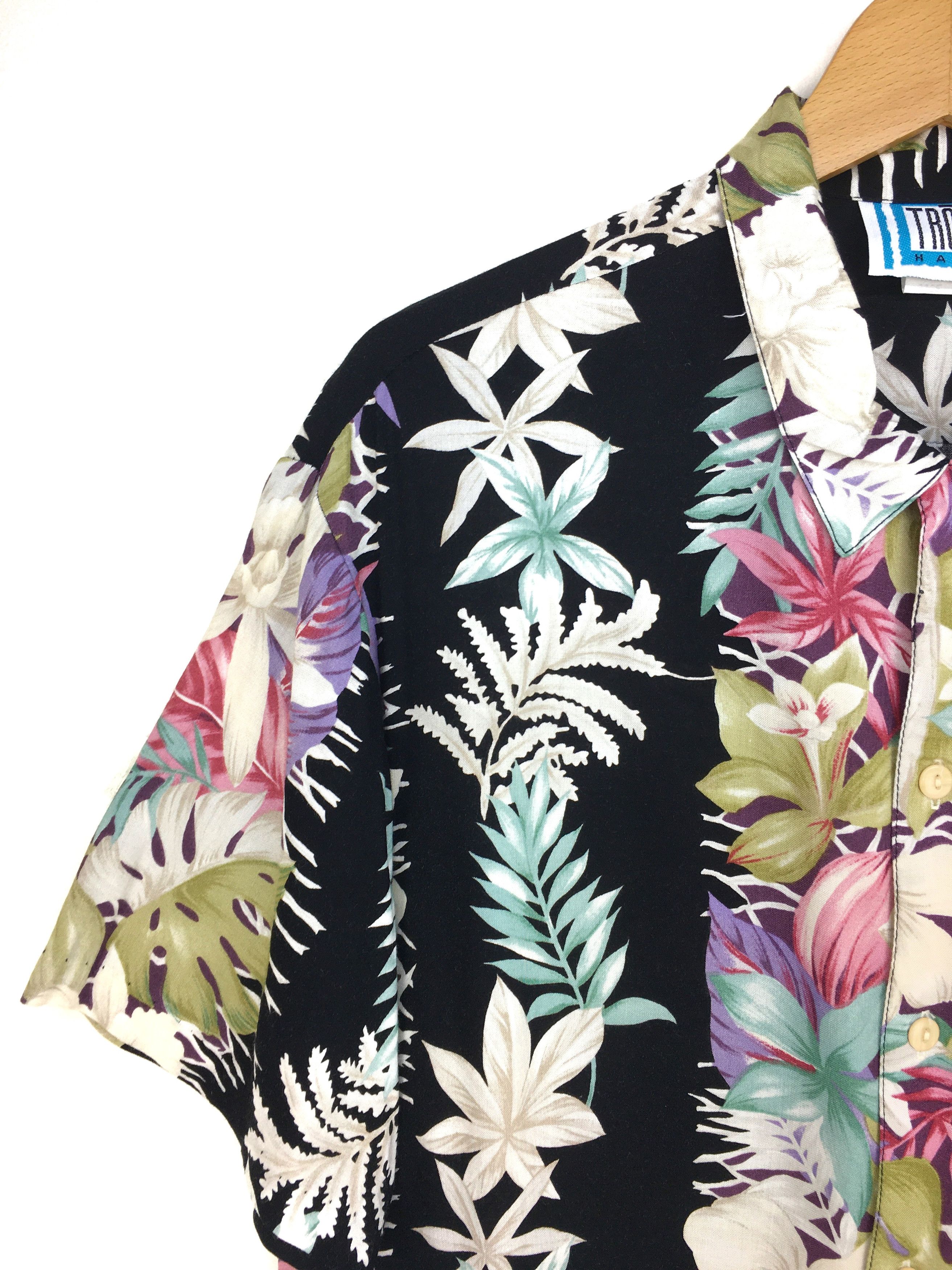Vintage Vintage Hawaiian TROPOCO HAWAII Floral Border Panel Shirt Size US S / EU 44-46 / 1 - 2 Thumbnail