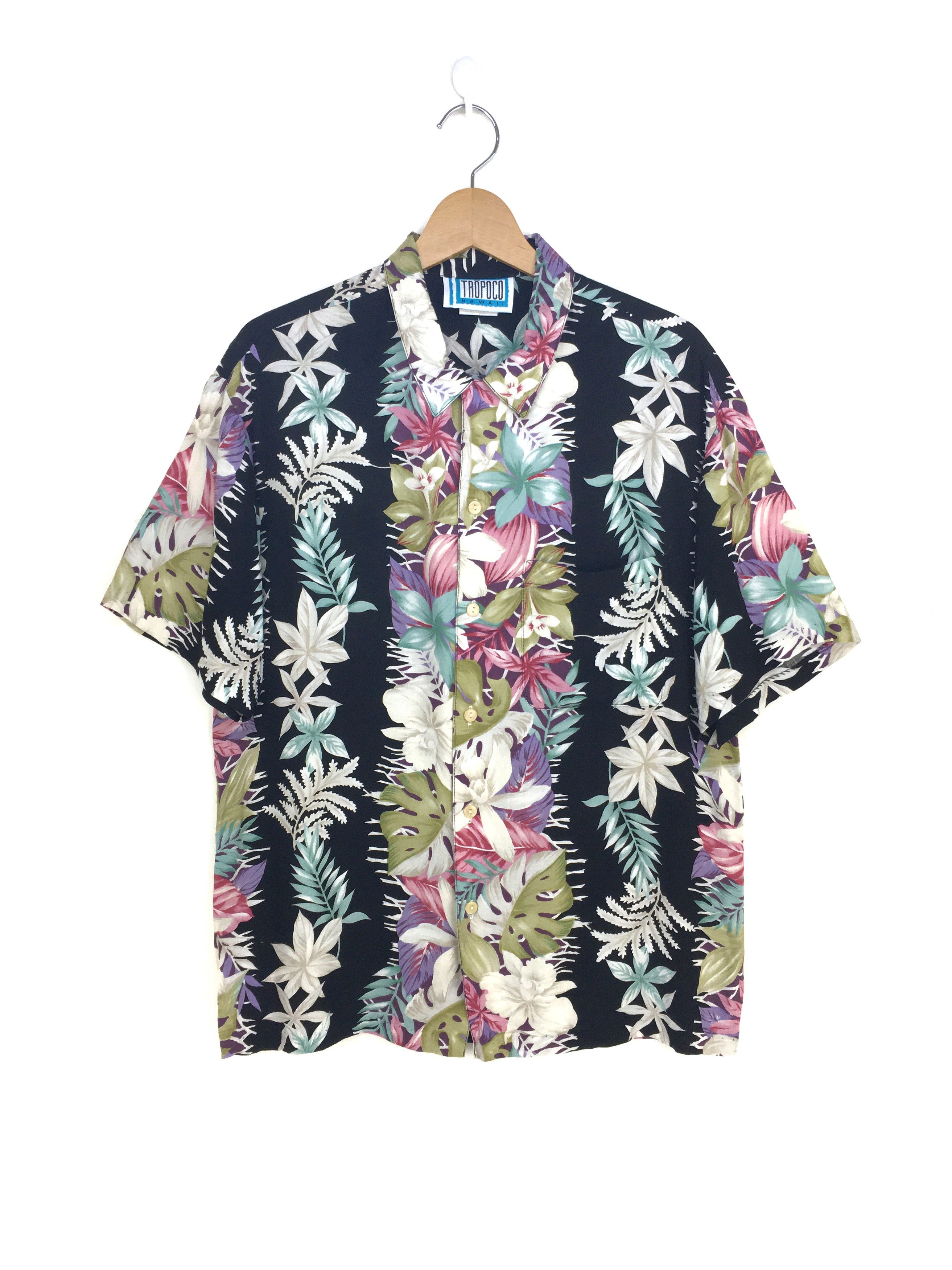Vintage Vintage Hawaiian TROPOCO HAWAII Floral Border Panel Shirt Size US S / EU 44-46 / 1 - 1 Thumbnail