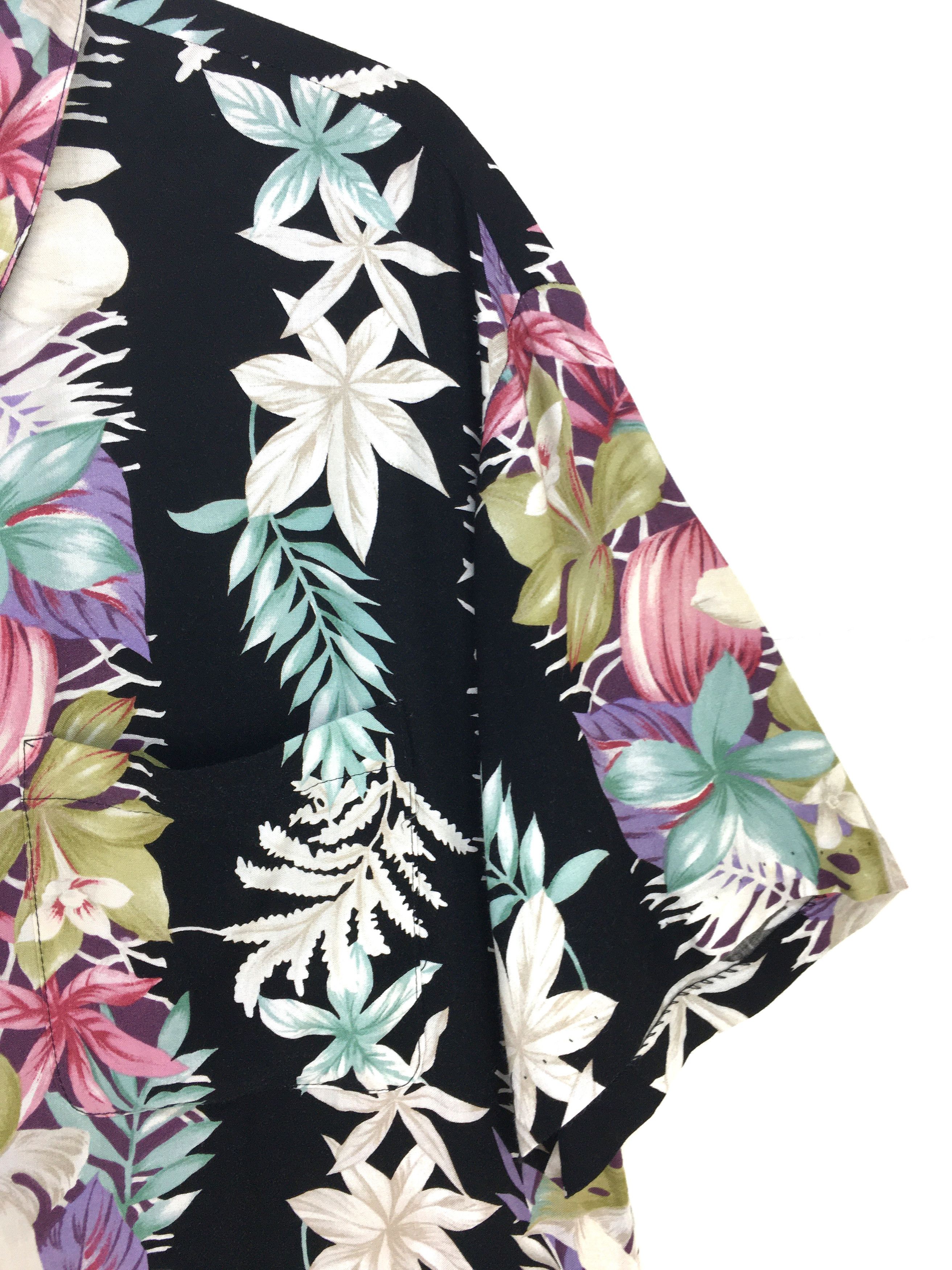 Vintage Vintage Hawaiian TROPOCO HAWAII Floral Border Panel Shirt Size US S / EU 44-46 / 1 - 3 Thumbnail