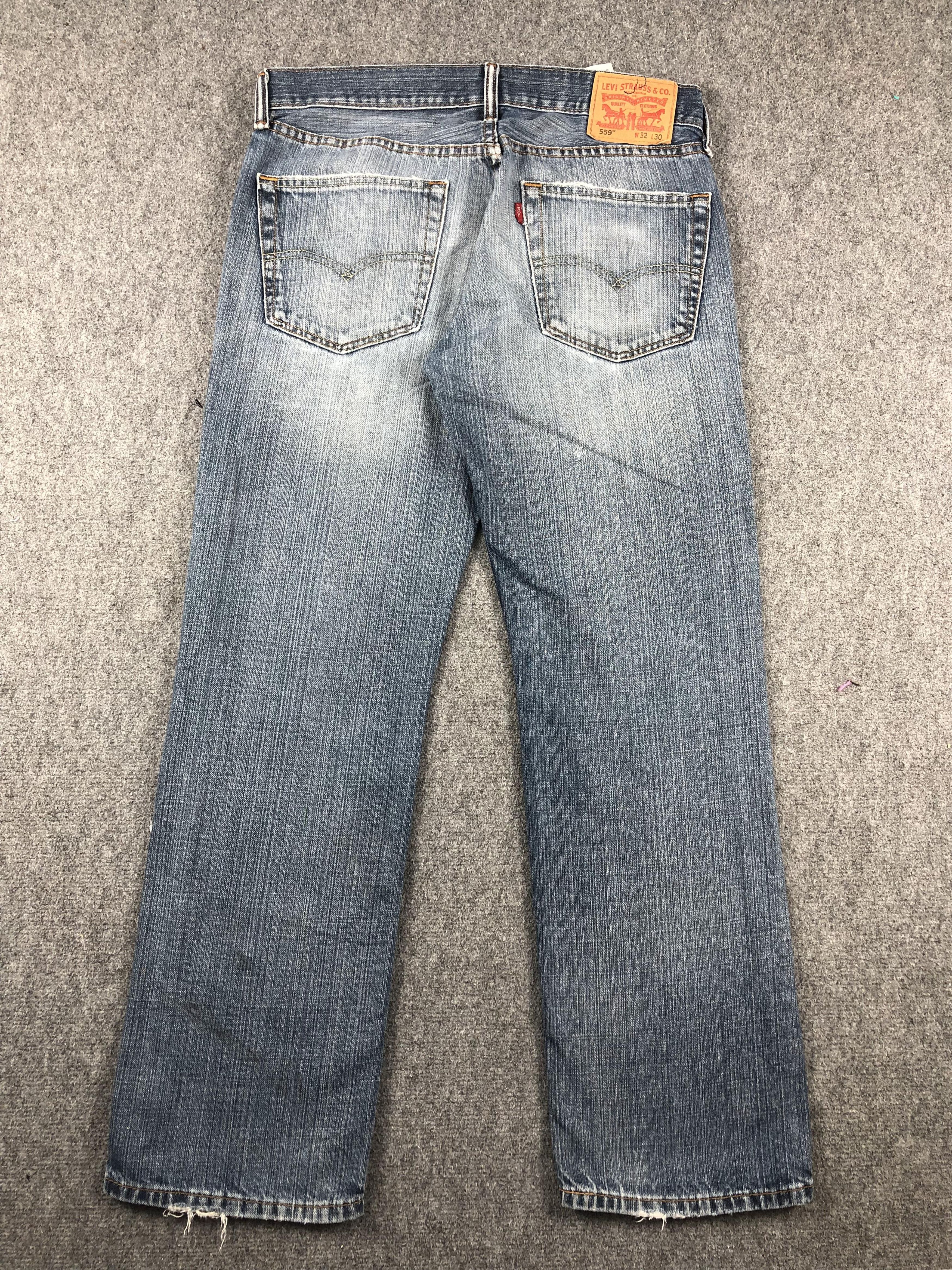 Levi's × Vintage Vintage Distressed Levis 559 Faded Blue Jeans DP2234 Size US 33 - 3 Thumbnail