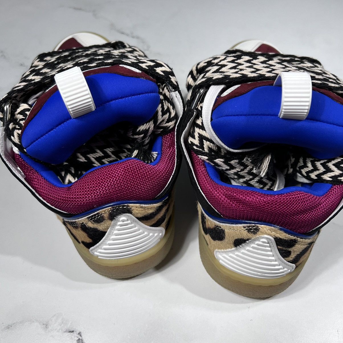Lanvin Lanvin Curb Multicolor Burgundy Blue Black Leopard Sneakers Size US 6 / IT 36 - 5 Thumbnail