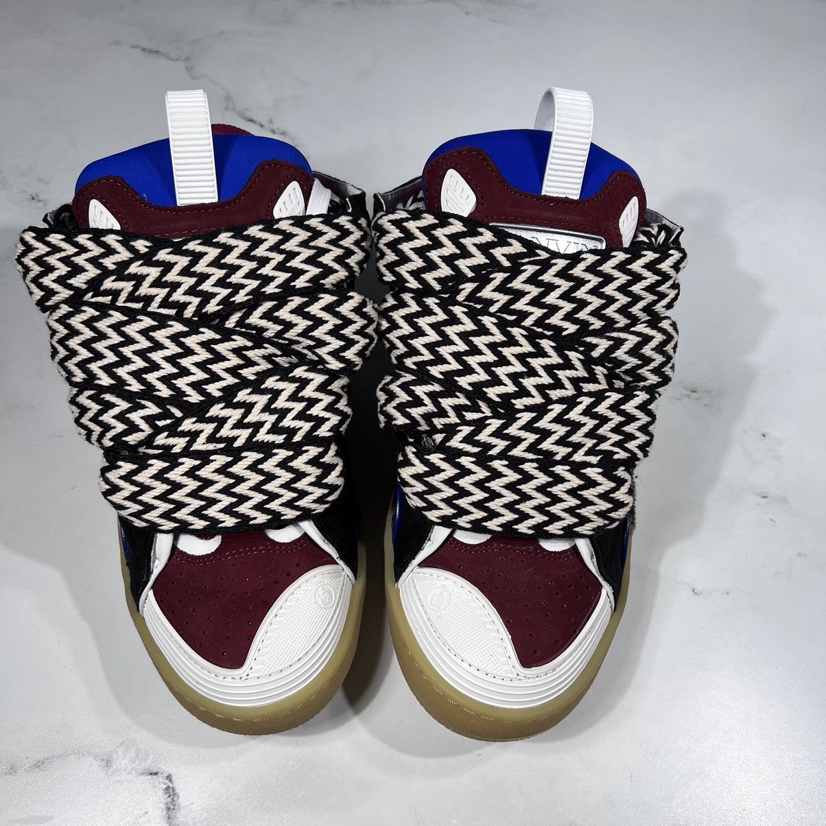 Lanvin Lanvin Curb Multicolor Burgundy Blue Black Leopard Sneakers Size US 6 / IT 36 - 4 Thumbnail