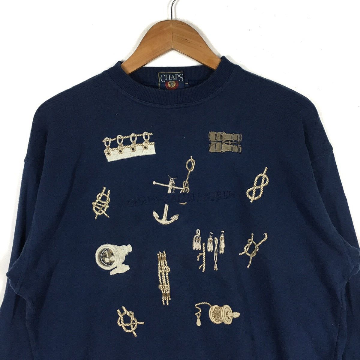 Chaps Ralph Lauren CHAPS RALPH LAUREN Anchor Sailor Embroidered Sweatshirt Ship Size US L / EU 52-54 / 3 - 2 Thumbnail