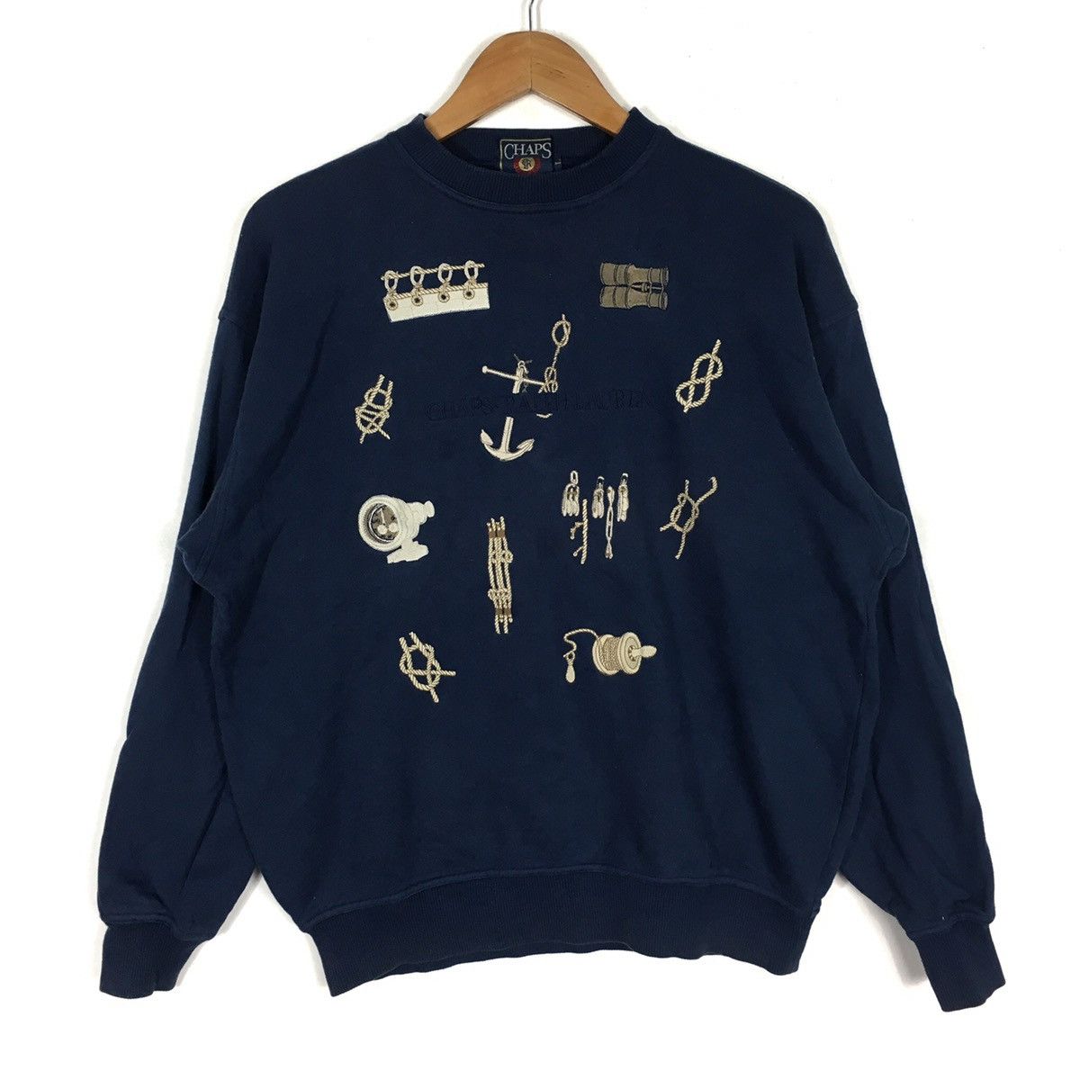 Chaps Ralph Lauren CHAPS RALPH LAUREN Anchor Sailor Embroidered Sweatshirt Ship Size US L / EU 52-54 / 3 - 1 Thumbnail