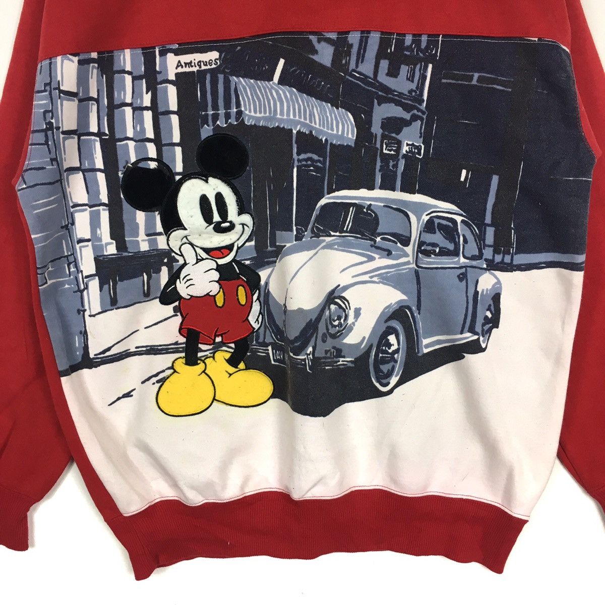 Mickey Mouse Vintage 90s MICKEY MOUSE DISNEY Overprint Aop Red Sweatshirt Size US L / EU 52-54 / 3 - 2 Thumbnail