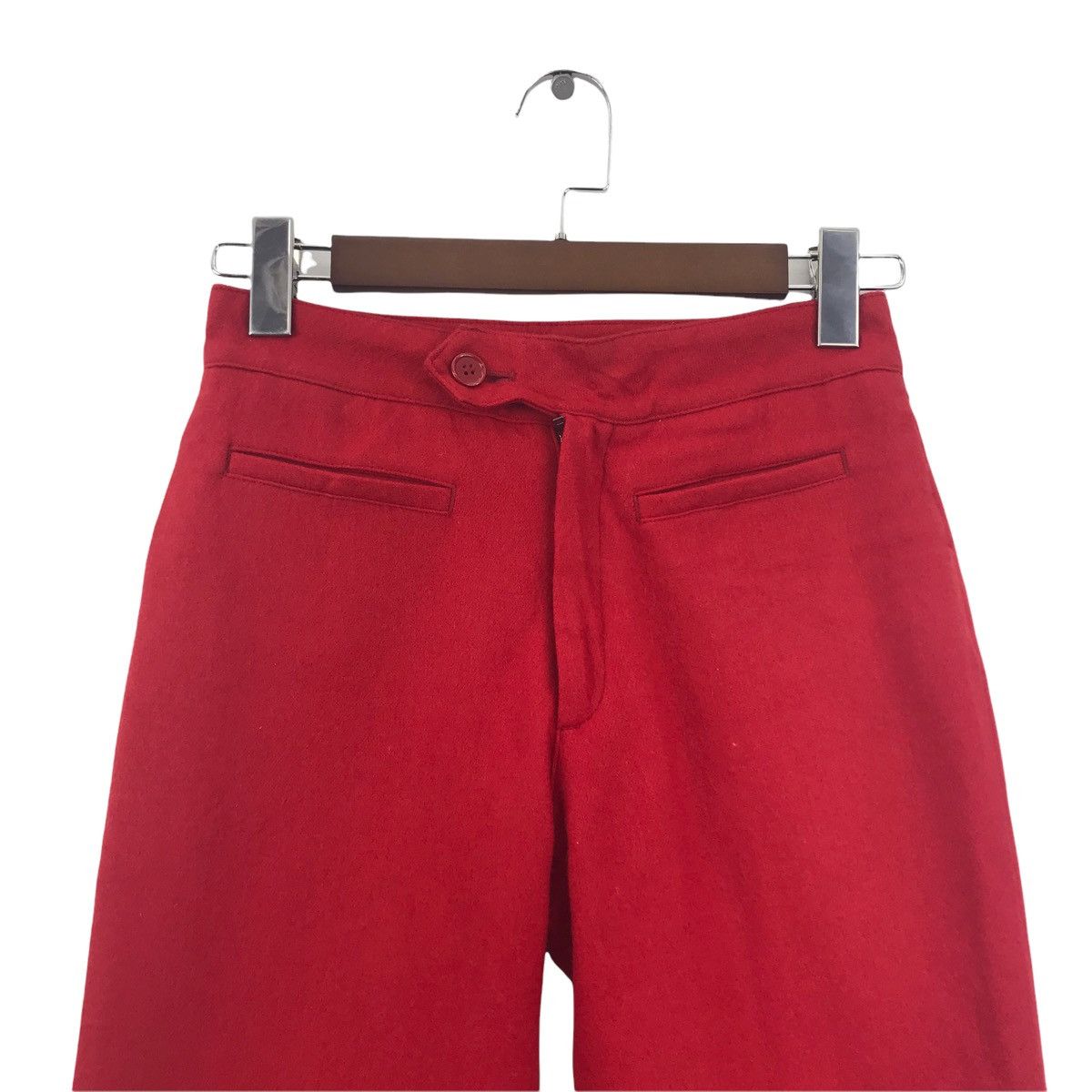 Yohji Yamamoto INED By YOHJI YAMAMOTO Y’s Japanese Brand Wool Red Trousers Size US 26 / EU 42 - 2 Thumbnail