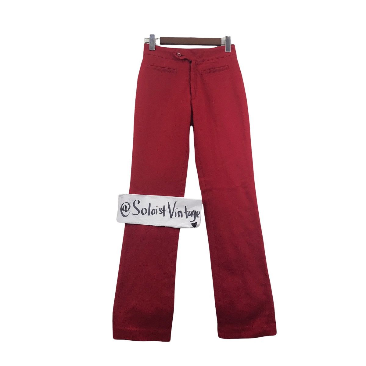 Yohji Yamamoto INED By YOHJI YAMAMOTO Y’s Japanese Brand Wool Red Trousers Size US 26 / EU 42 - 1 Thumbnail