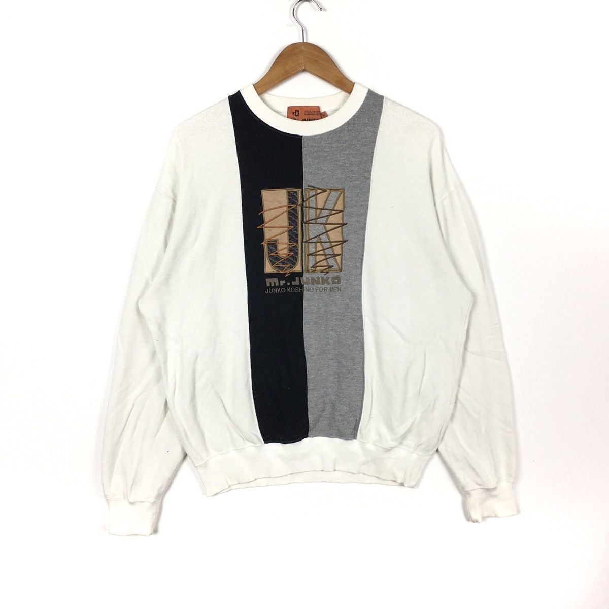 Mr. Junko MR JUNKO KOSHINO For Men Color Block Japanese Brand White Size US L / EU 52-54 / 3 - 1 Thumbnail