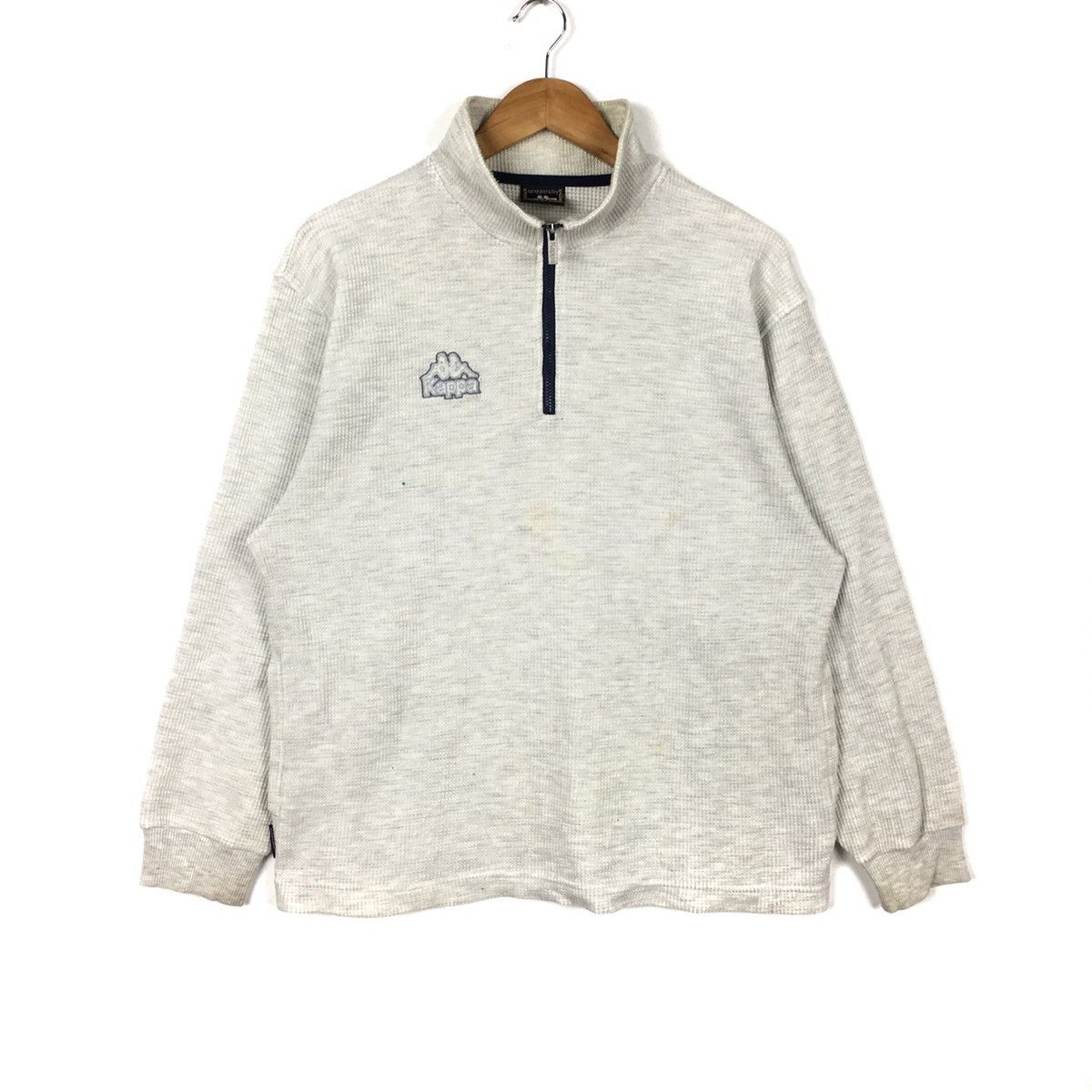 KAPPA SPORT Half Zipper Hip Hop Swag Rap Silver Sweatshirt