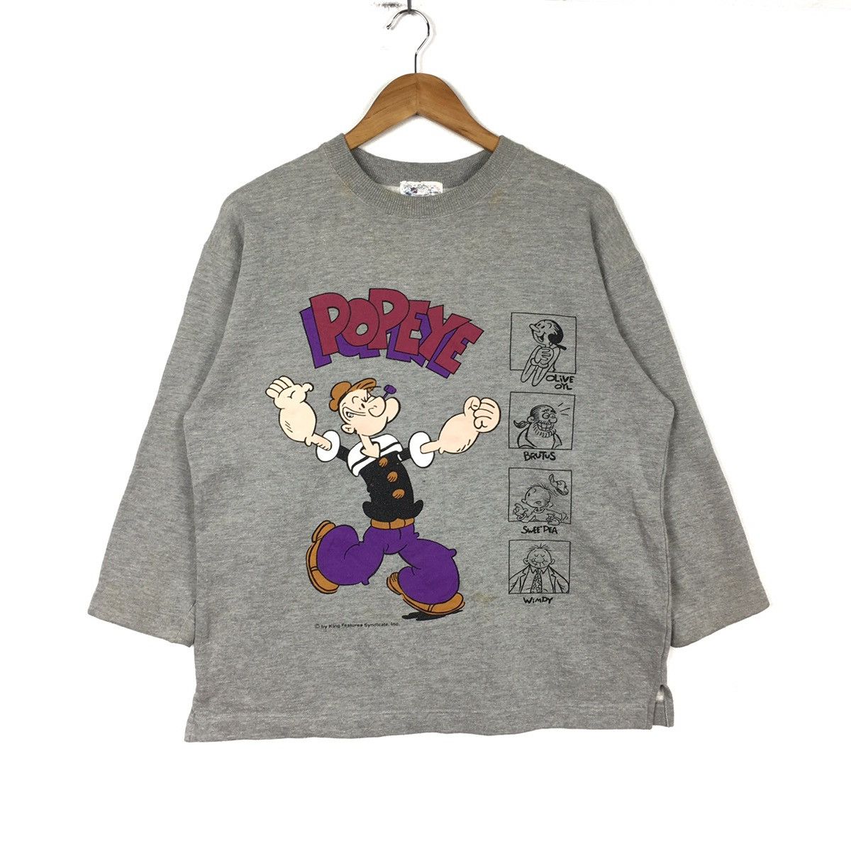 Vintage 90s POPEYE THE SAILORMAN King Feature Disney Sweatshirt Size US M / EU 48-50 / 2 - 1 Thumbnail