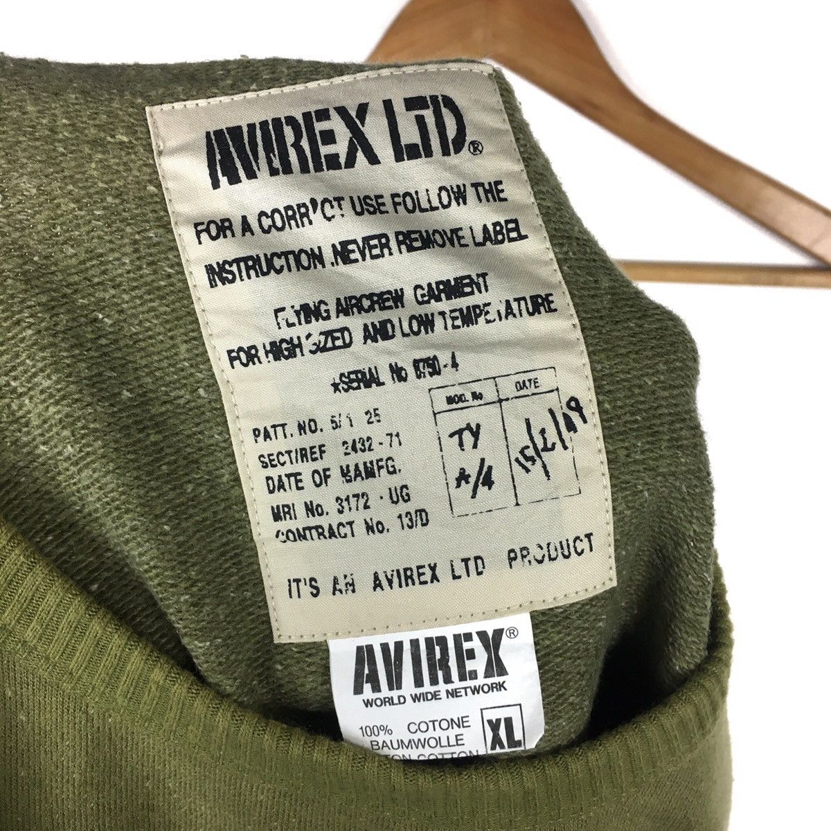 Avirex AVIREX USA ARMY Loco Soldier 25th Green Sweatshirt Size US XL / EU 56 / 4 - 3 Thumbnail