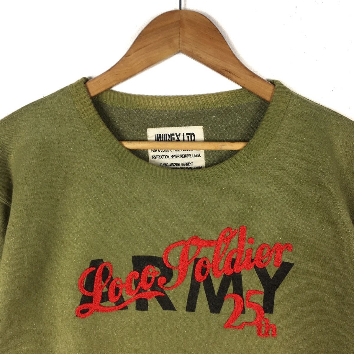 Avirex AVIREX USA ARMY Loco Soldier 25th Green Sweatshirt Size US XL / EU 56 / 4 - 2 Thumbnail