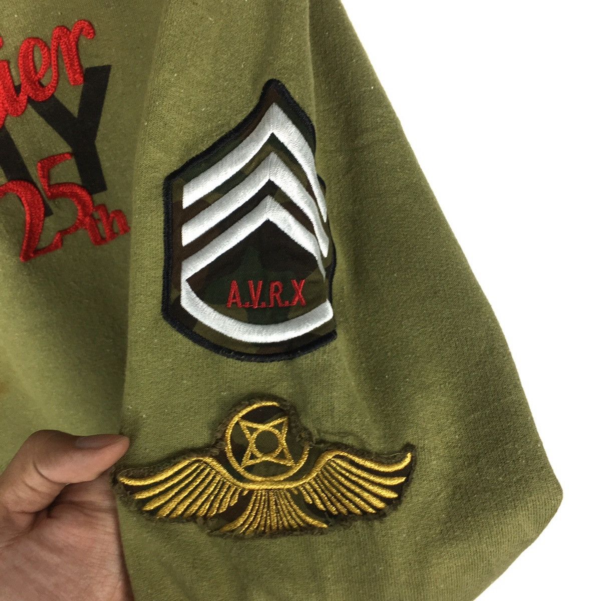 Avirex AVIREX USA ARMY Loco Soldier 25th Green Sweatshirt Size US XL / EU 56 / 4 - 6 Thumbnail