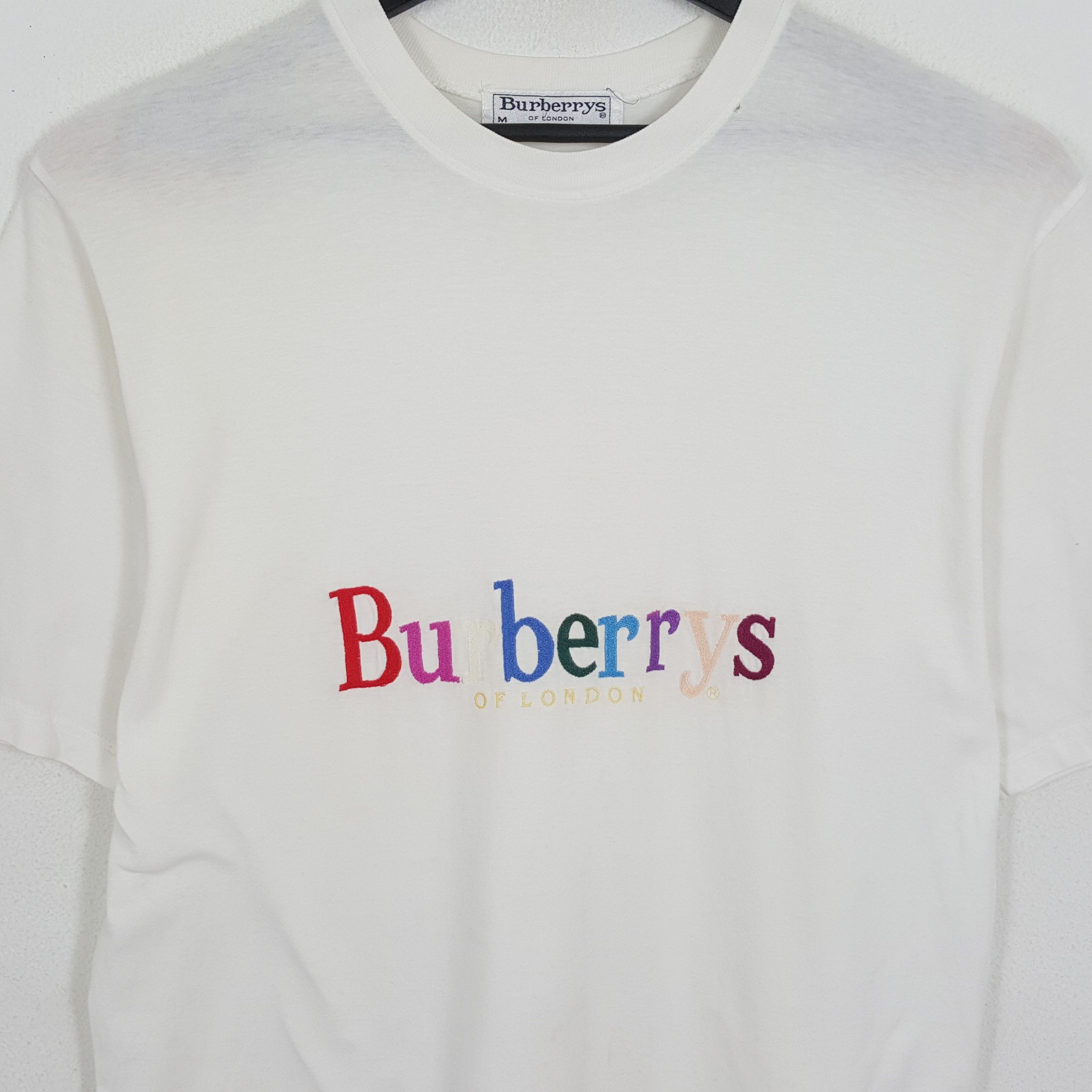 Burberry BURBERRYS Embroidery Colourful Design Vintage Tshirt Size US L / EU 52-54 / 3 - 2 Thumbnail