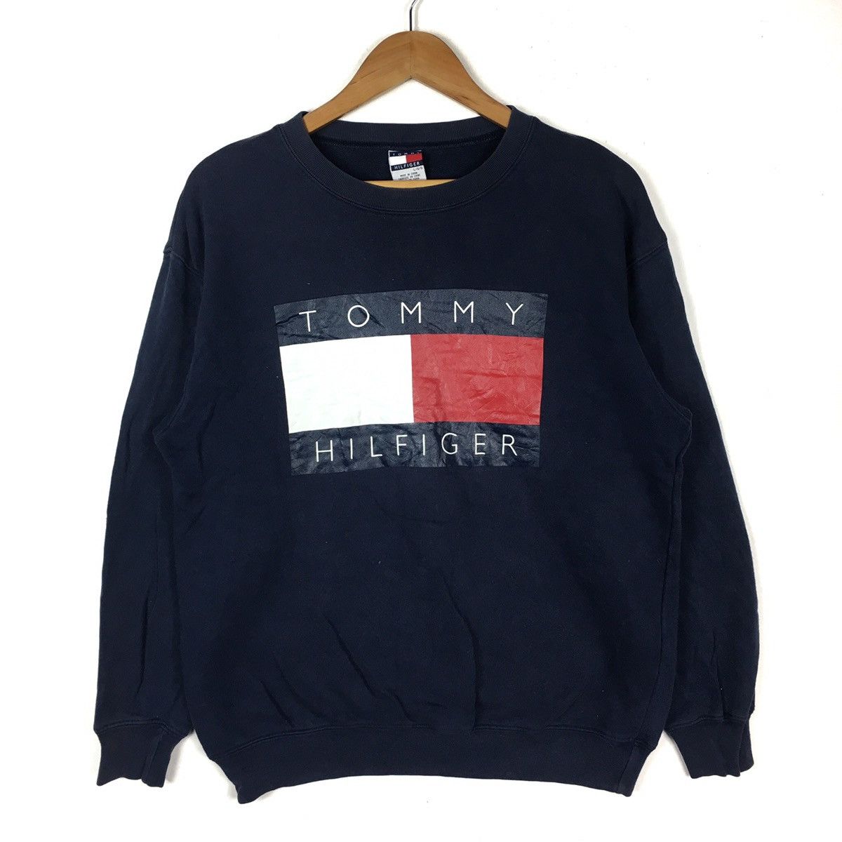 Tommy Hilfiger TOMMY HILFIGER FLAG Big Print Sailing Gear Blue Sweatshirt Size US L / EU 52-54 / 3 - 1 Thumbnail