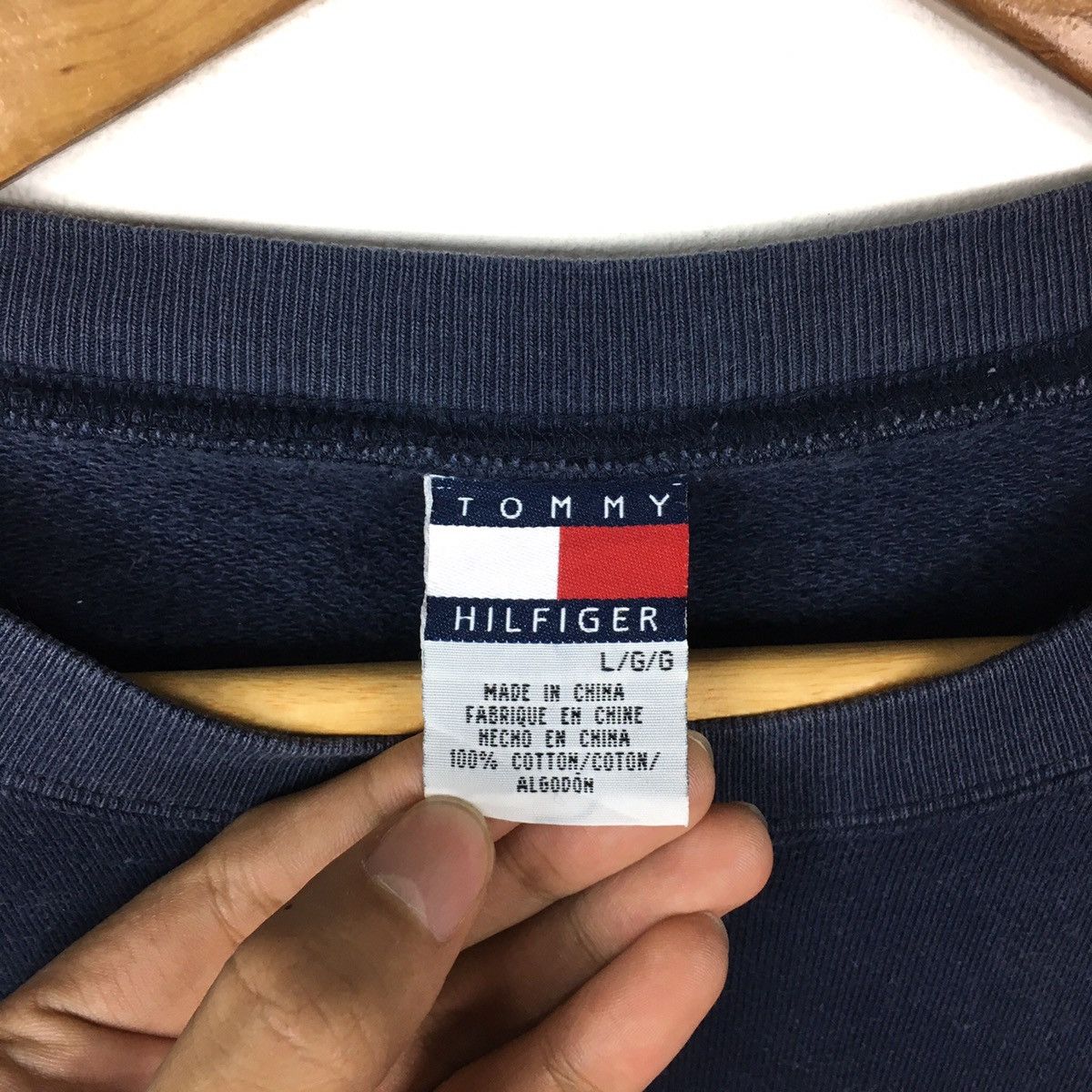 Tommy Hilfiger TOMMY HILFIGER FLAG Big Print Sailing Gear Blue Sweatshirt Size US L / EU 52-54 / 3 - 3 Thumbnail