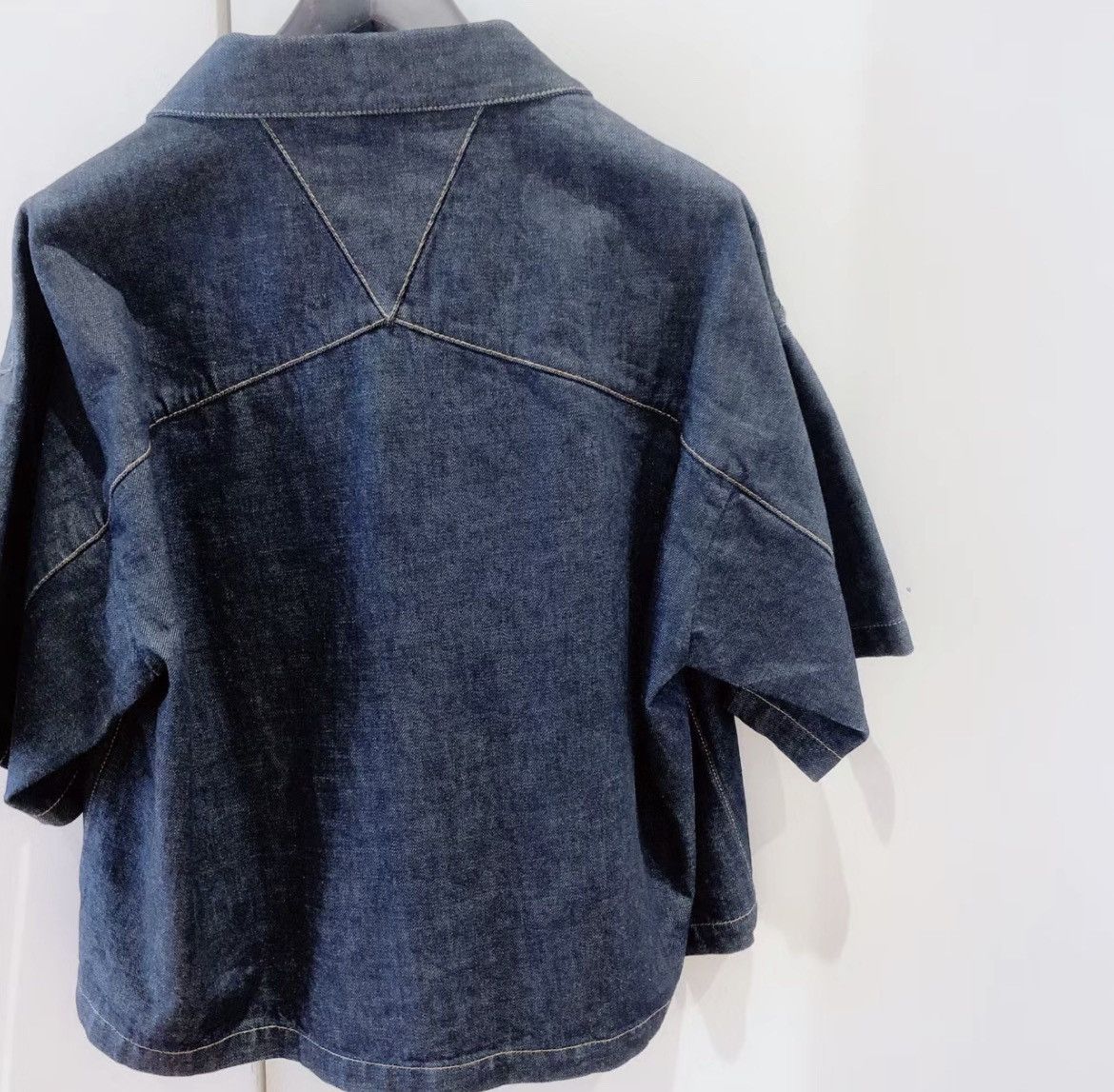 Bottega Veneta Bottega Veneta Daniel Lee Indigo Denim Short Sleeve Shirt 48 Size US M / EU 48-50 / 2 - 2 Thumbnail