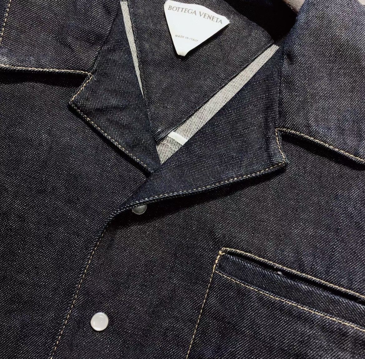 Bottega Veneta Bottega Veneta Daniel Lee Indigo Denim Short Sleeve Shirt 48 Size US M / EU 48-50 / 2 - 3 Thumbnail