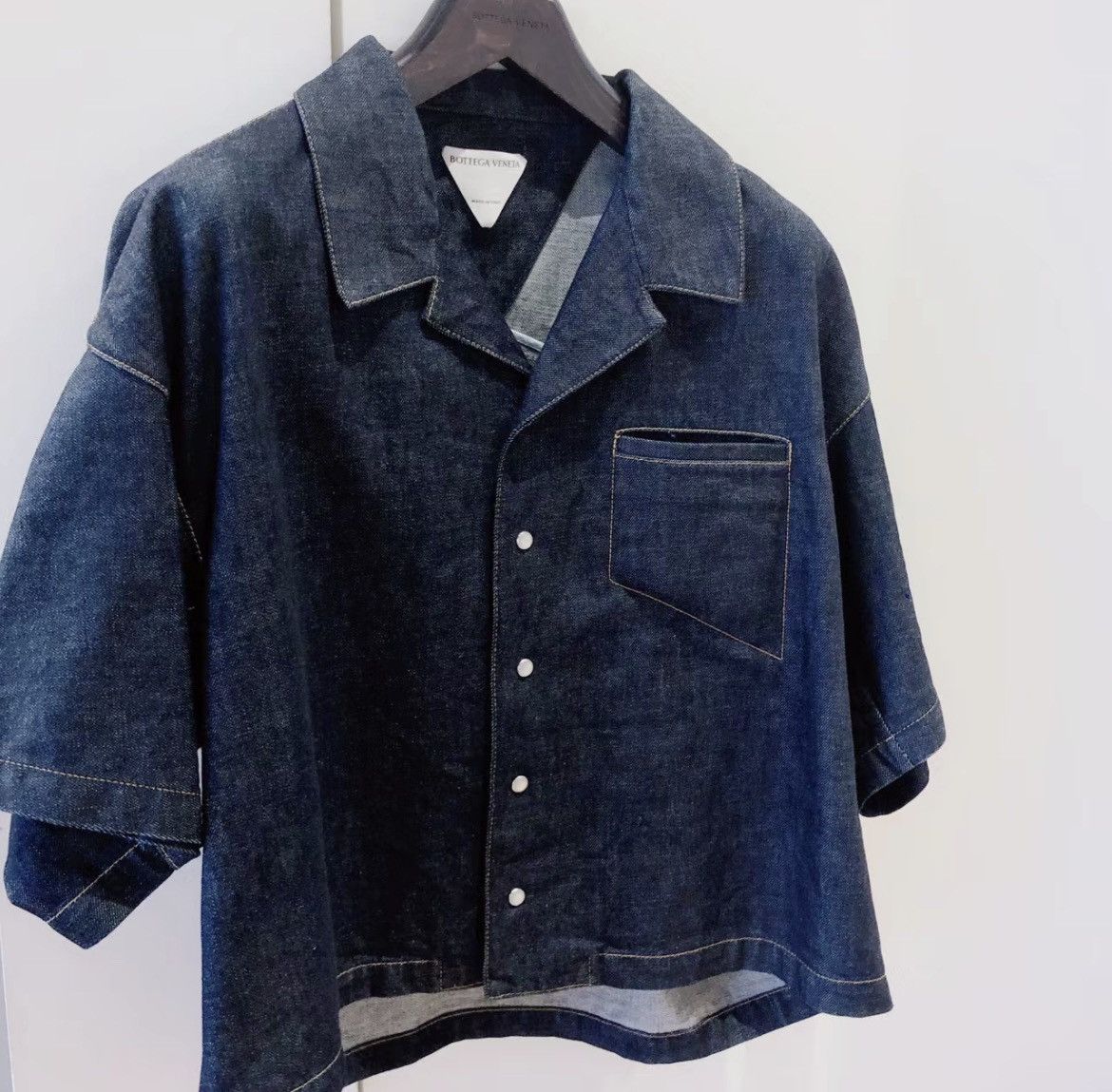 Bottega Veneta Bottega Veneta Daniel Lee Indigo Denim Short Sleeve Shirt 48 Size US M / EU 48-50 / 2 - 1 Thumbnail