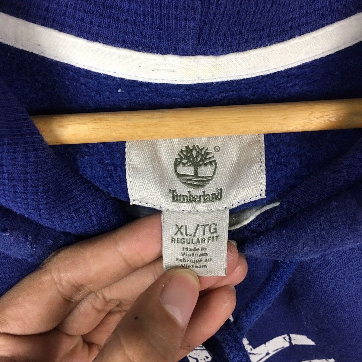 Timberland Vintage TIMBERLAND Big Print Blue Hoodie Sweatshirt Size US XL / EU 56 / 4 - 3 Thumbnail