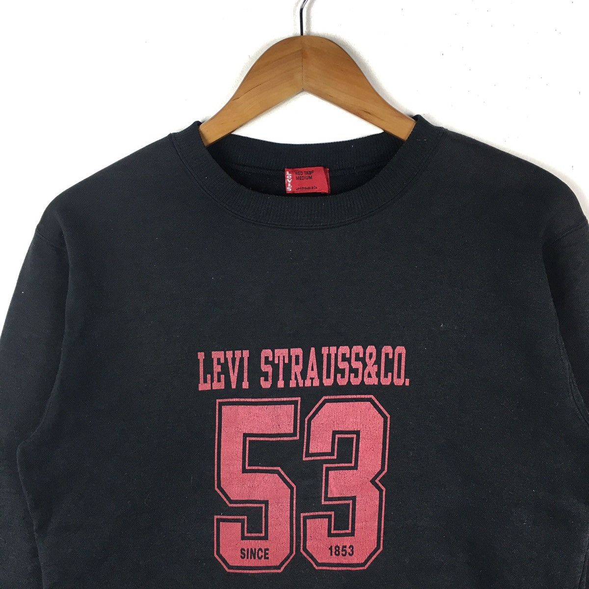 Levi's Vintage LEVIS STRAUSS & Co #53 Jeans Denim Black Sweatshirt Size US M / EU 48-50 / 2 - 2 Thumbnail
