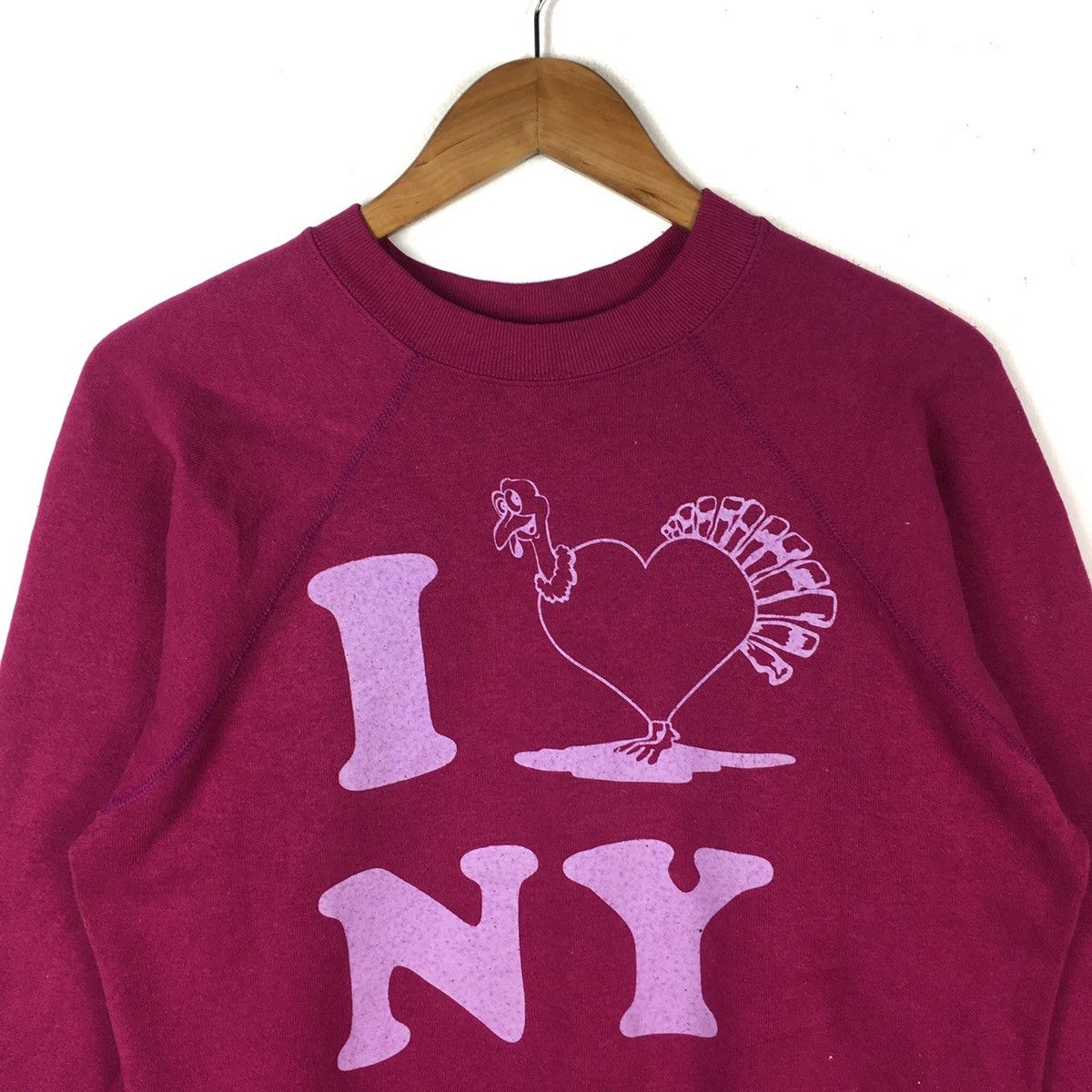 Vintage Vintage90s I LOVE NY New York Turkey Thanksgiving Sweatshirt Size US M / EU 48-50 / 2 - 2 Thumbnail