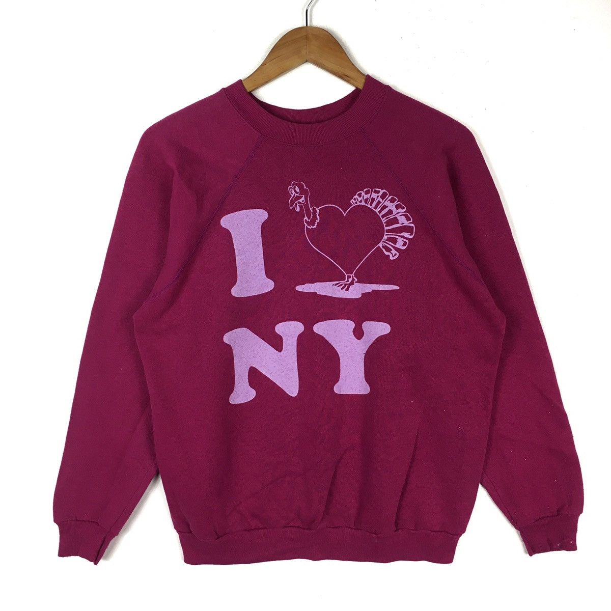 Vintage Vintage90s I LOVE NY New York Turkey Thanksgiving Sweatshirt Size US M / EU 48-50 / 2 - 1 Thumbnail
