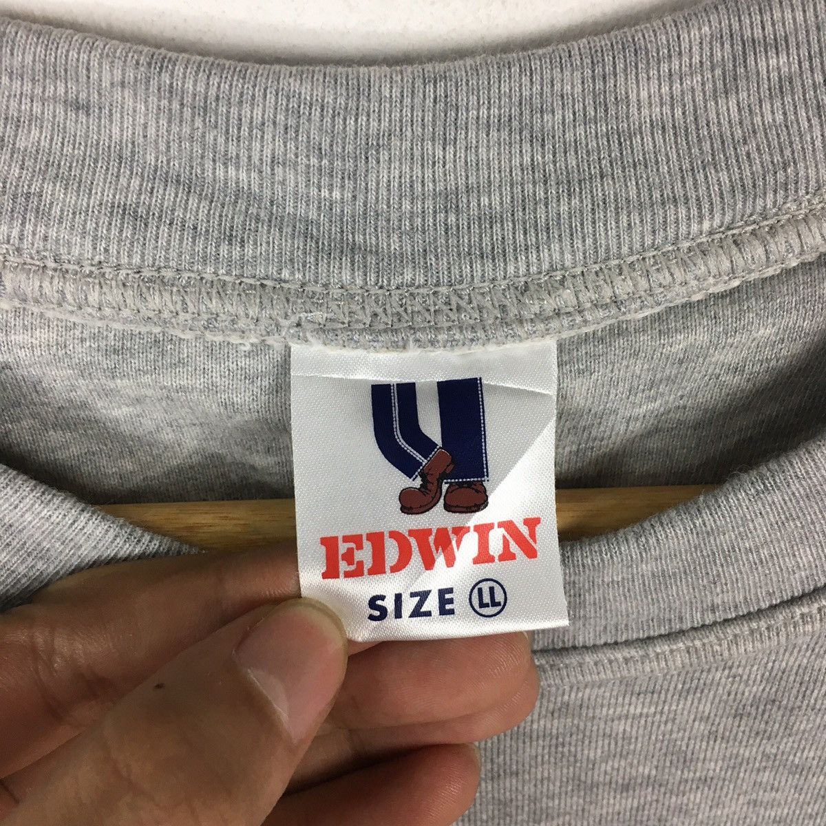 Edwin EDWIN Jeans Grey Crew Neck Sweatshirt Size US L / EU 52-54 / 3 - 3 Thumbnail