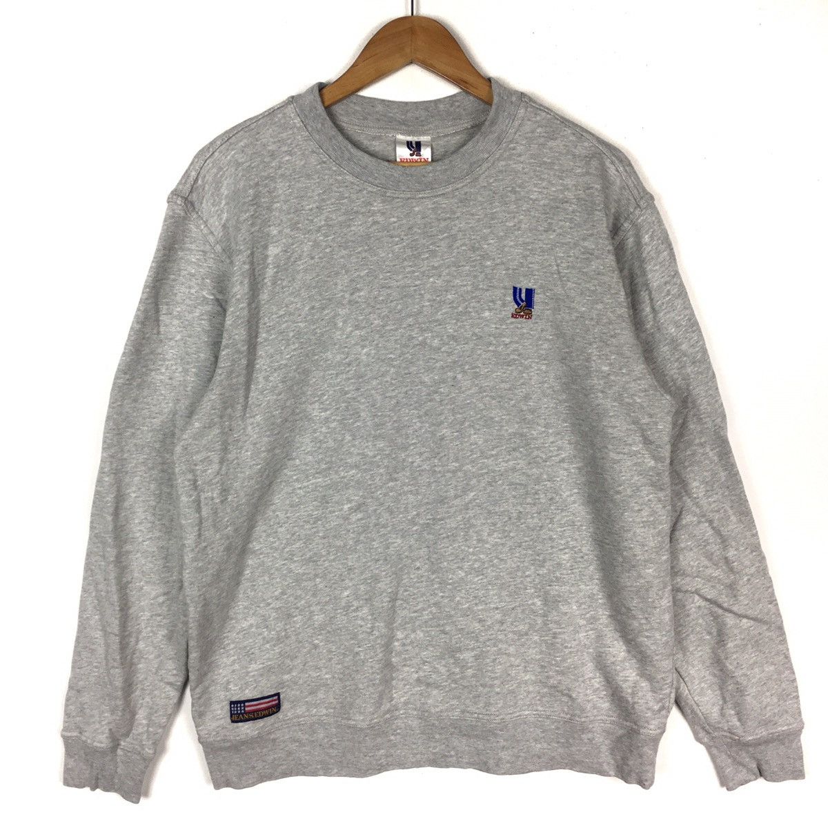 Edwin EDWIN Jeans Grey Crew Neck Sweatshirt Size US L / EU 52-54 / 3 - 1 Thumbnail