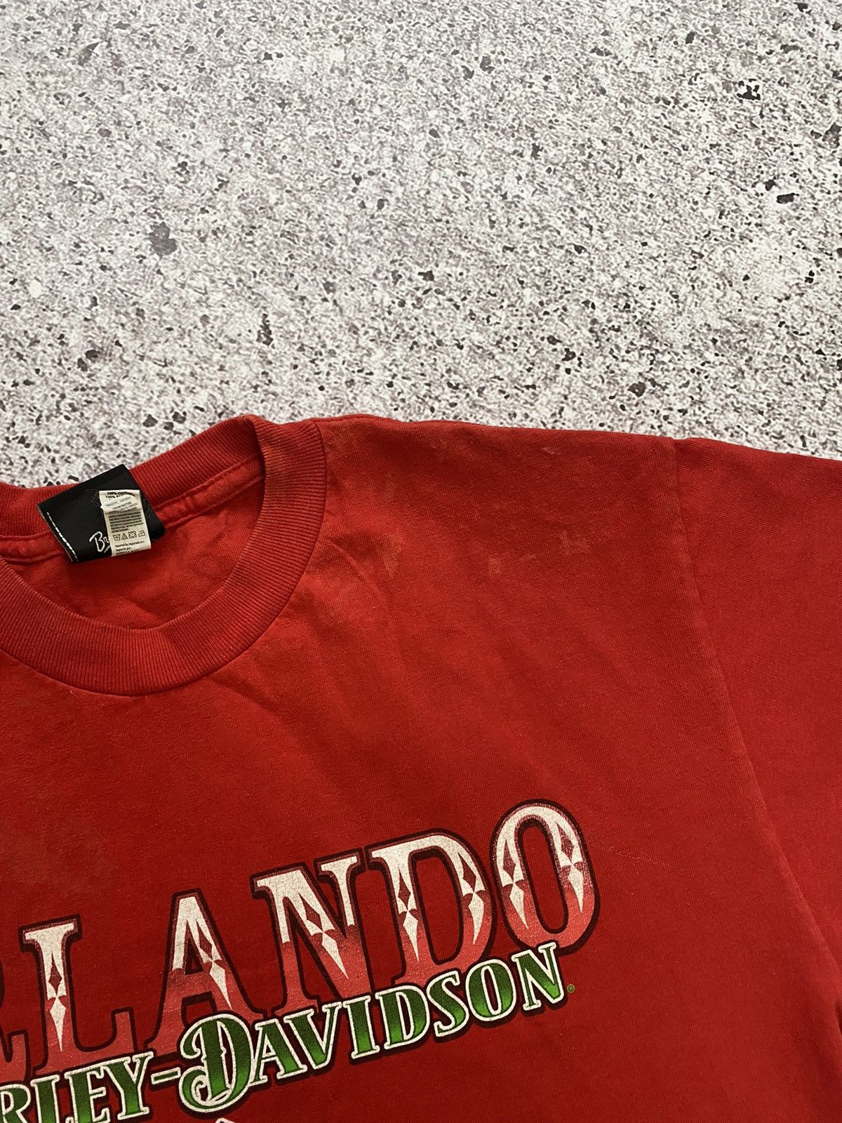 Band Tees × Harley Davidson × Vintage Vintage Santa Claus On Bike Harley Davidson Orlando T-shirt Size US M / EU 48-50 / 2 - 12 Thumbnail
