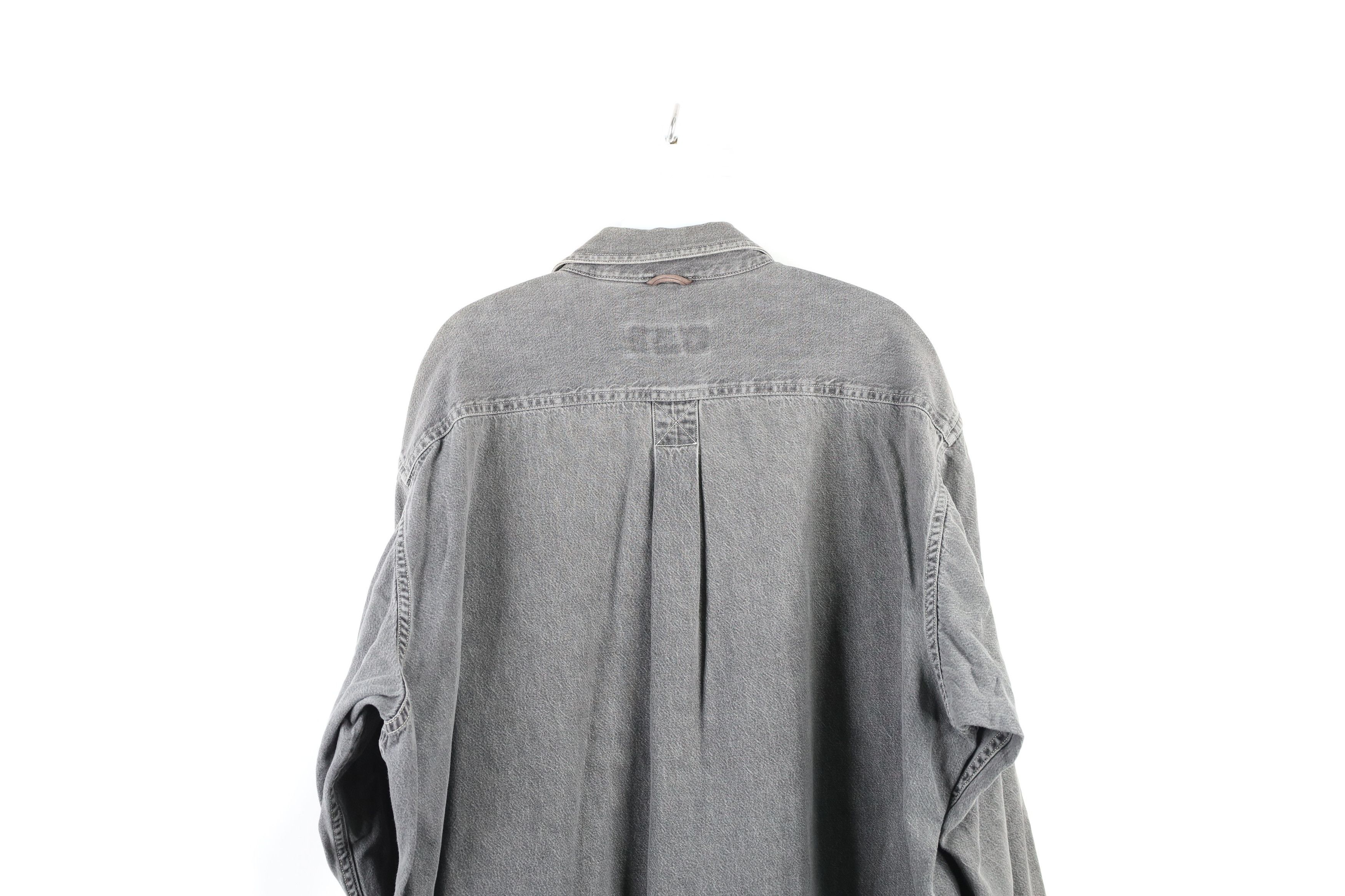 Timberland × Vintage Vintage 90s Timberland Baggy Fit Denim Button Shirt Black Size US XL / EU 56 / 4 - 9 Thumbnail