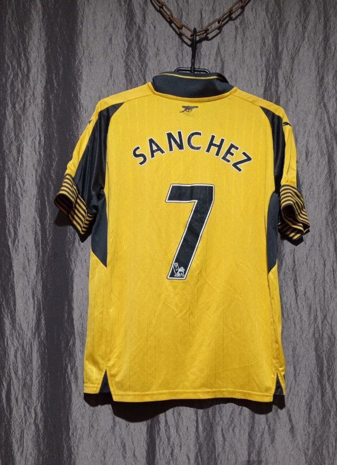 PUMA ARSENAL 2017 Player #7 SANCHEZ AWAY JERSEY YELLOW
