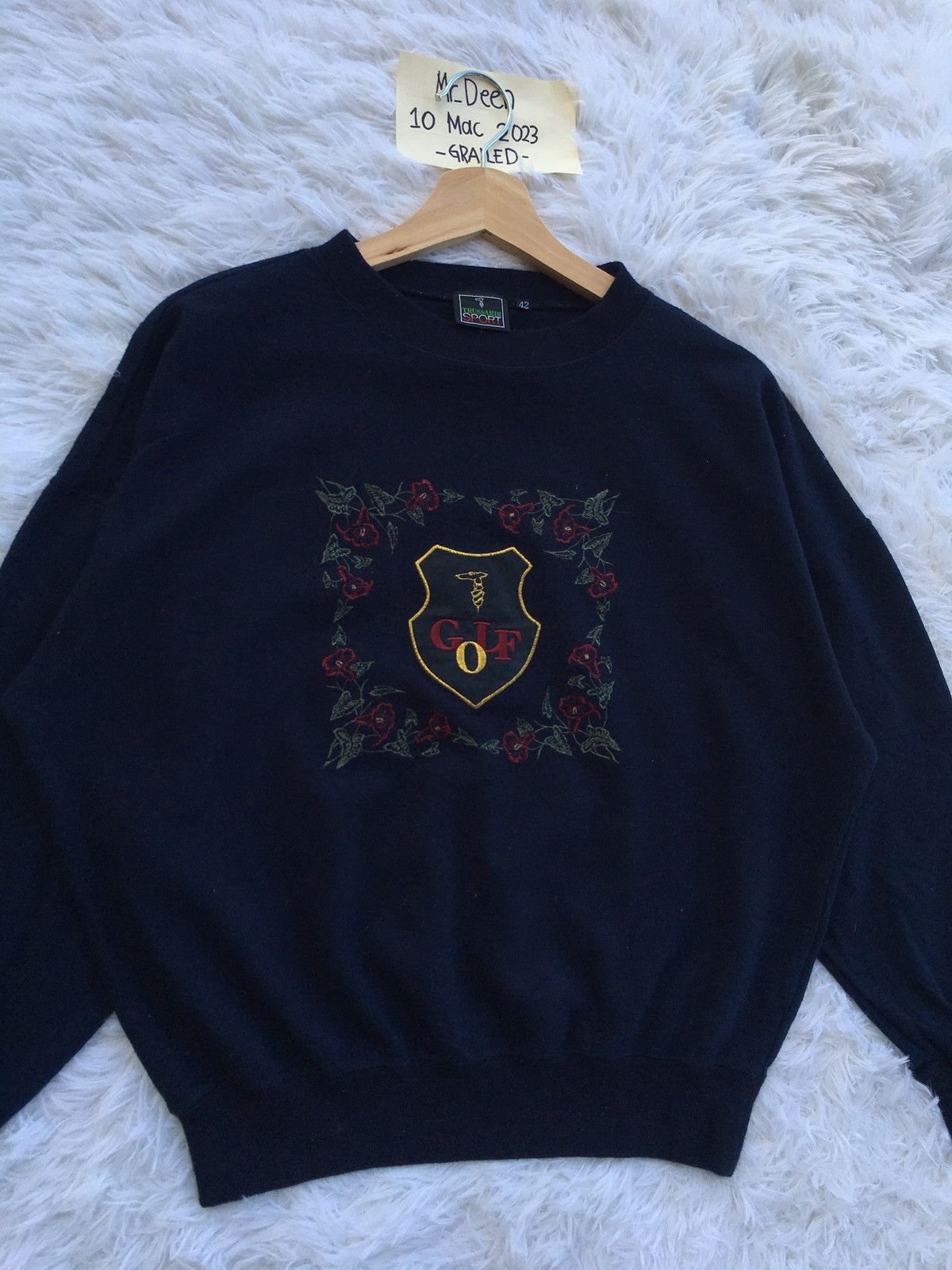 Trussardi Rare Vintage Trussardi Big Logo Sweatshirt Size US L / EU 52-54 / 3 - 3 Thumbnail