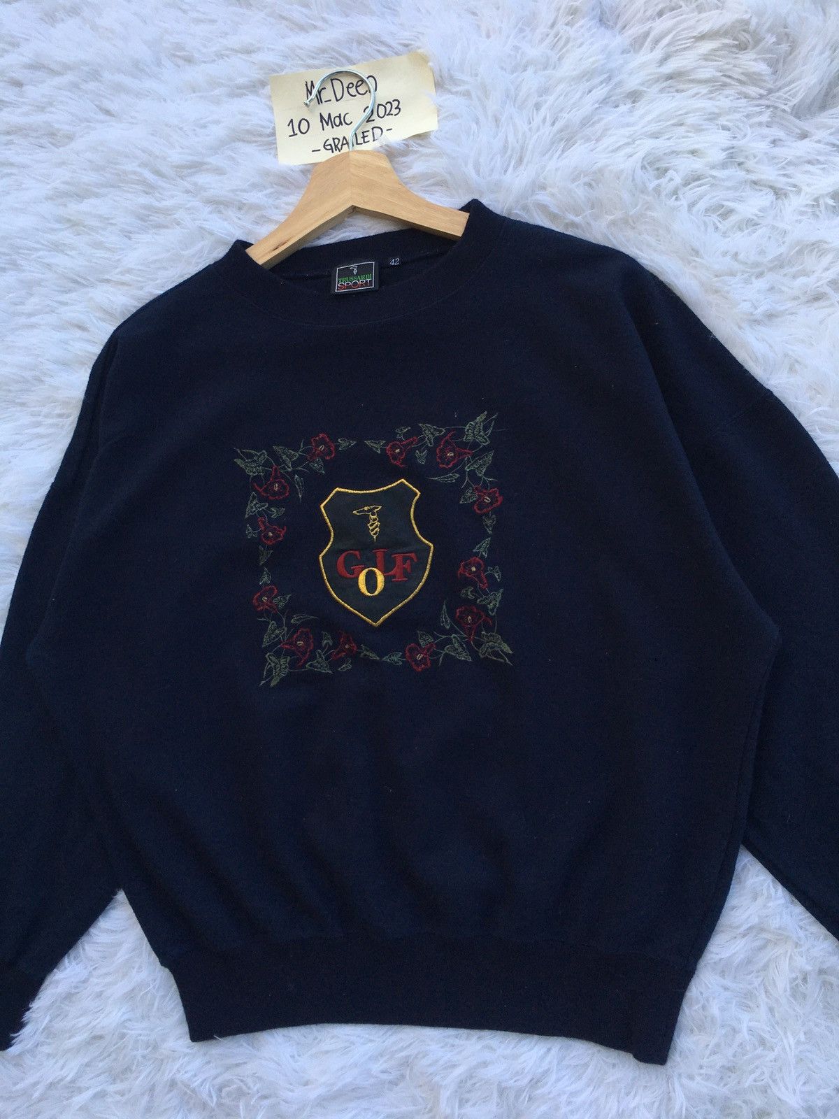 Trussardi Rare Vintage Trussardi Big Logo Sweatshirt Size US L / EU 52-54 / 3 - 4 Thumbnail