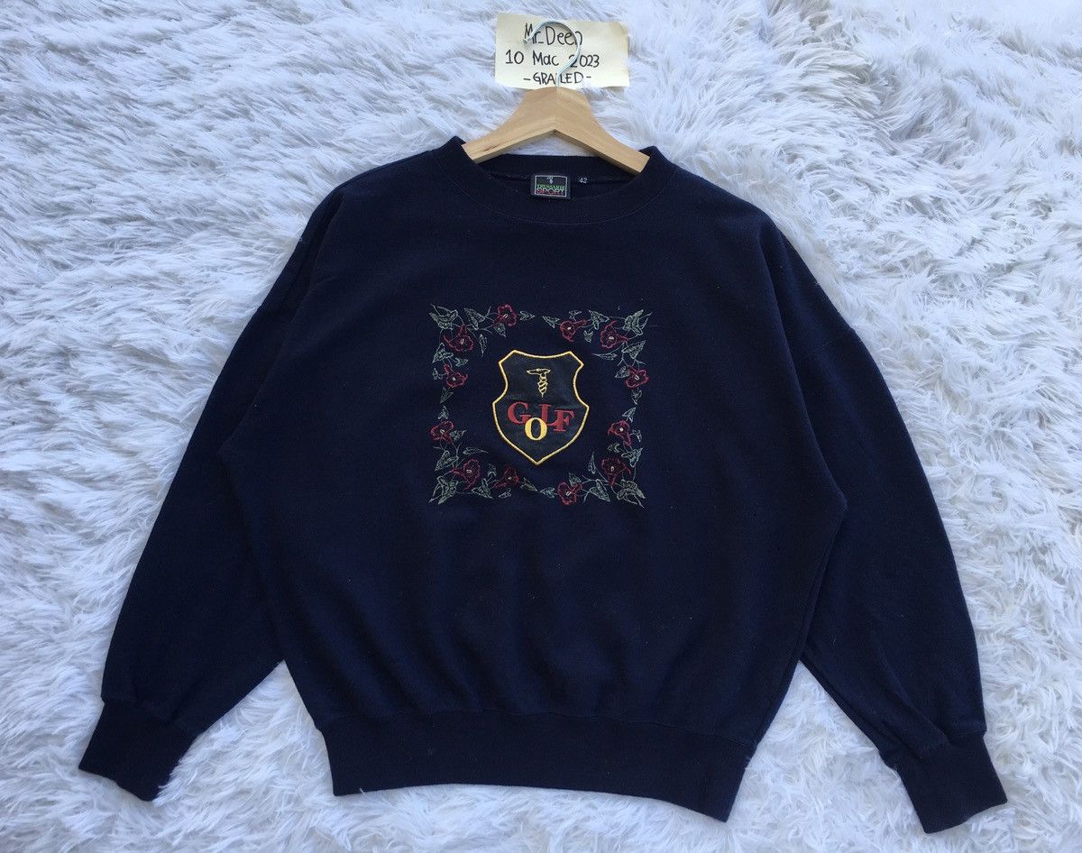 Trussardi Rare Vintage Trussardi Big Logo Sweatshirt Size US L / EU 52-54 / 3 - 1 Thumbnail