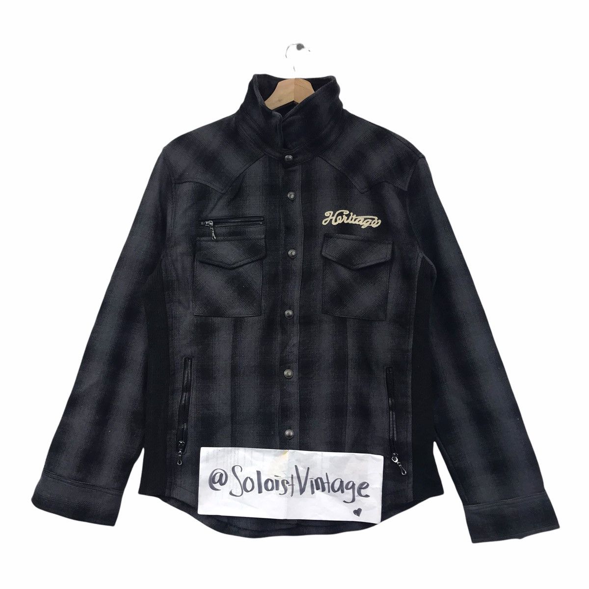 Japanese Brand SEMANTIC DESIGN Flannel Japanese Brand Punk Multi Pocket Size US L / EU 52-54 / 3 - 1 Thumbnail