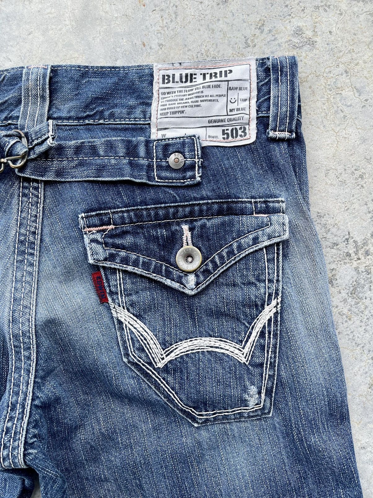 Edwin VINTAGE🔥🔥FLARED EDWIN 503 BLUE TRIP MI JAPAN Size 30" / US 8 / IT 44 - 16 Thumbnail