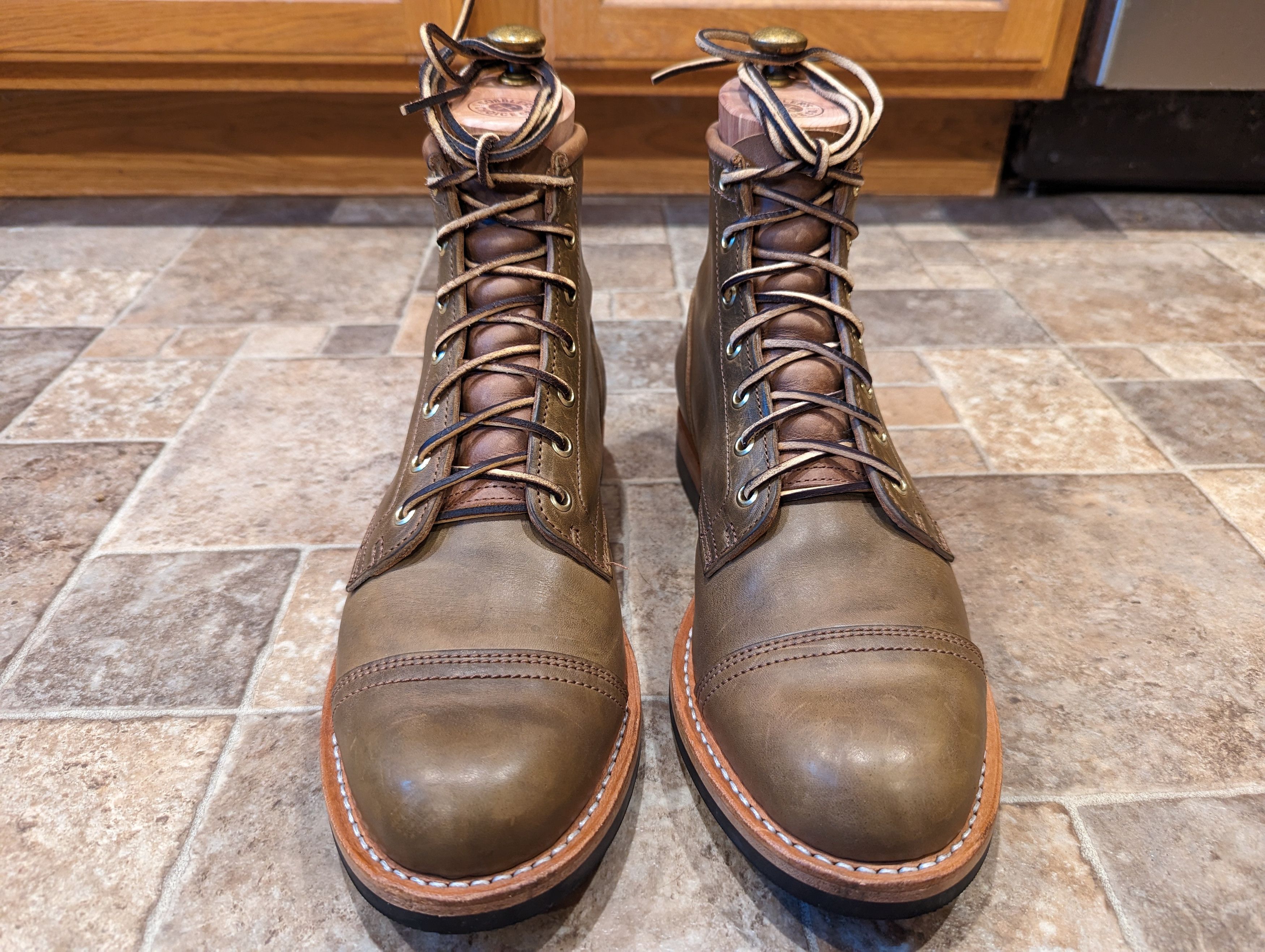 Conditioning Truman Boots in Navy Horse Rump with Bick 4 