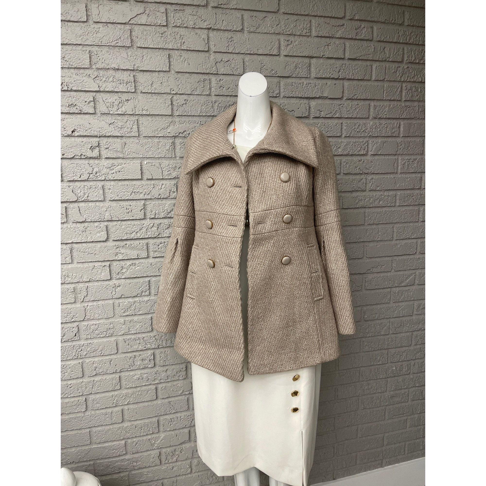 Ann Taylor Loft Wool Blend Double Breasted Coat Size 2P
