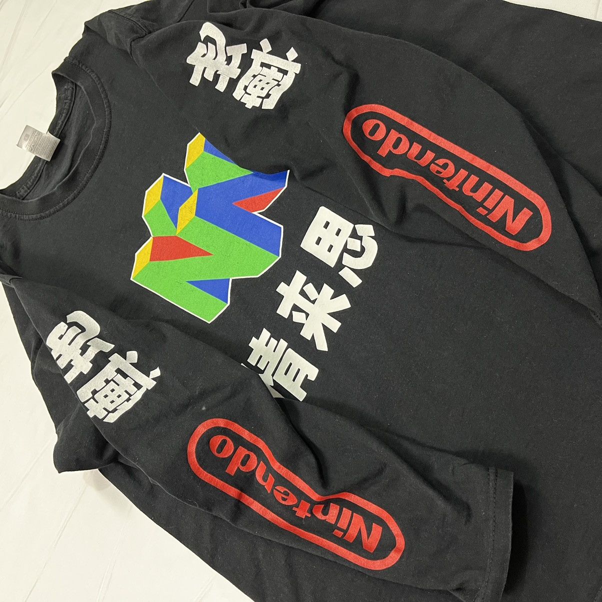 Japanese Brand Vintage NINTENDO 64 Japanese Print Long Sleeve 2000s y2k Size US L / EU 52-54 / 3 - 2 Thumbnail