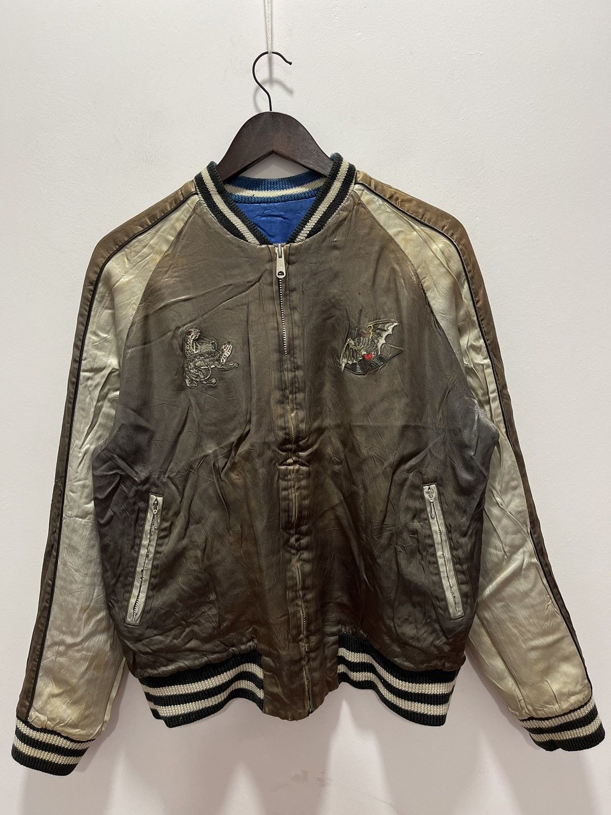 Japanese Brand × Vintage VINTAGE OZONE ROCKS GEISHA LOGO EMBROIDERY REVERSIBLE JACKET Size US S / EU 44-46 / 1 - 7 Thumbnail