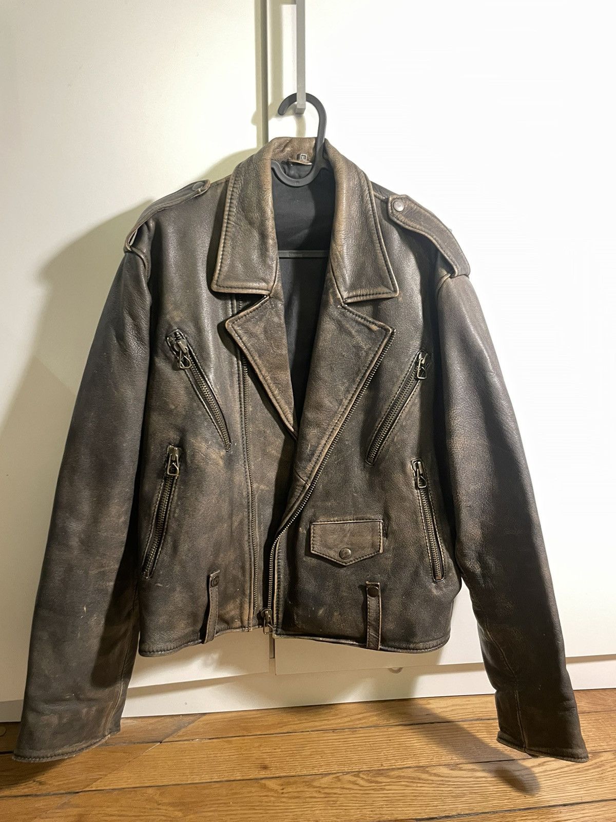 Vintage Leather Biker Jacket