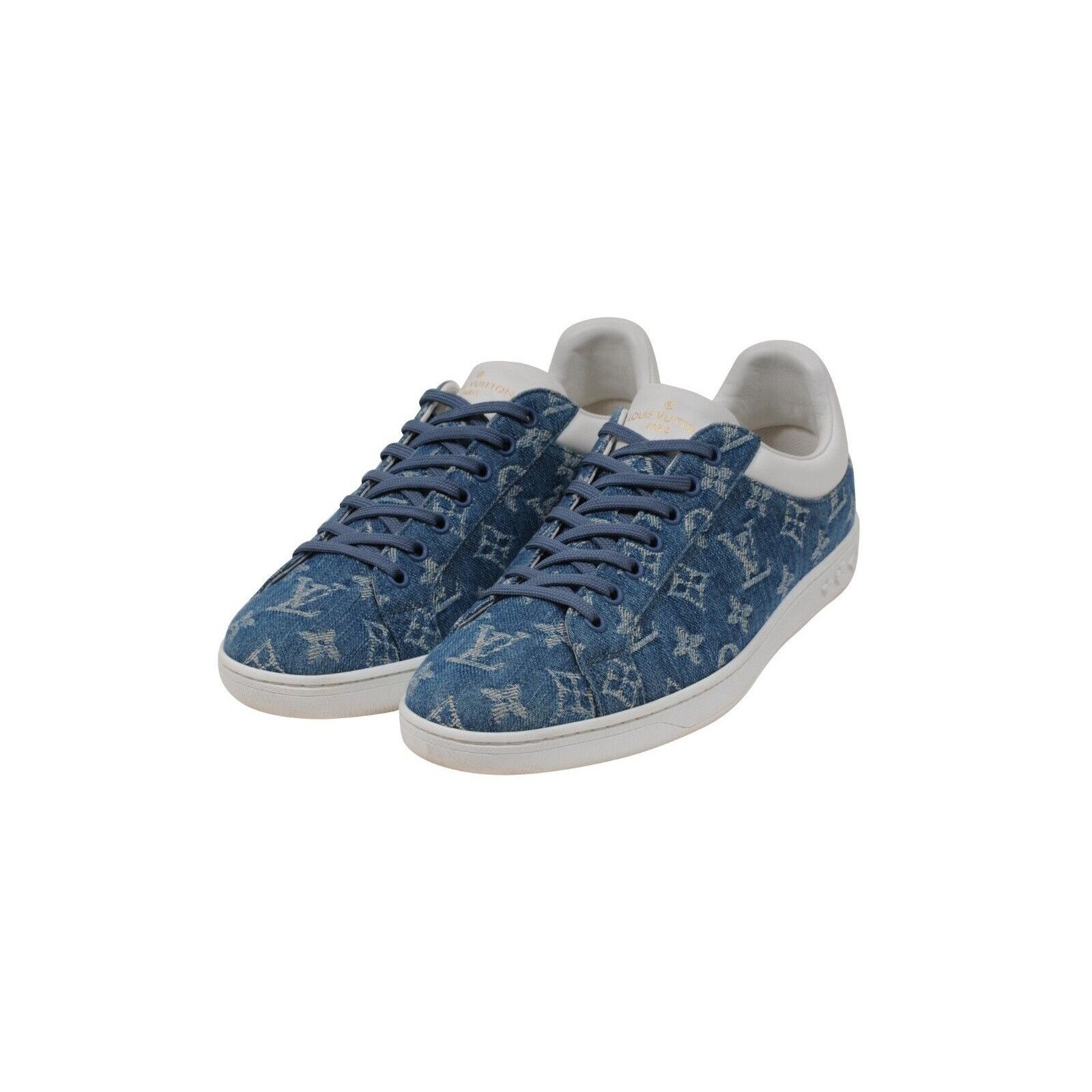 Louis Vuitton Blue Monogram Luxembourg Sneakers - 01626 Size US 7.5 / EU 40-41 - 3 Thumbnail