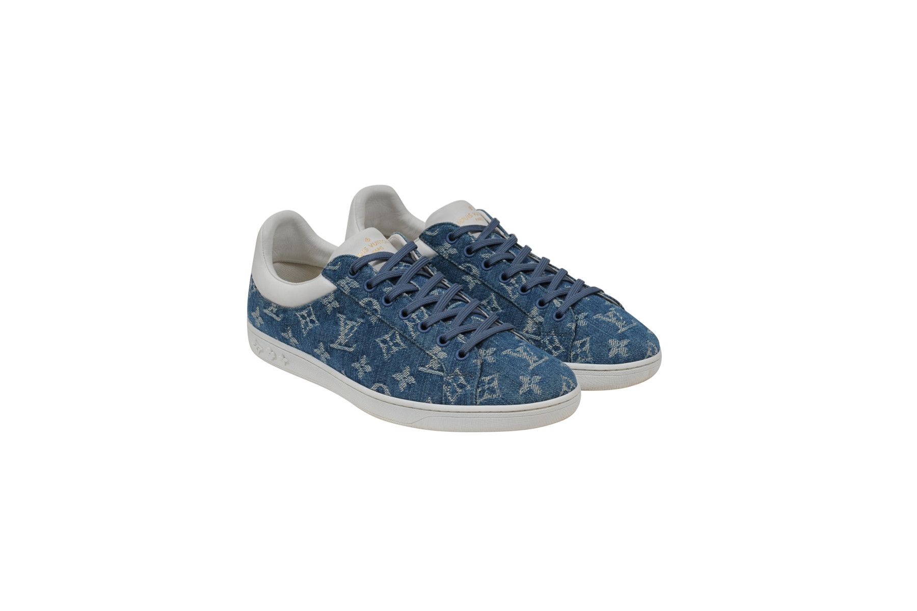 Louis Vuitton Blue Monogram Luxembourg Sneakers - 01626 Size US 7.5 / EU 40-41 - 1 Thumbnail