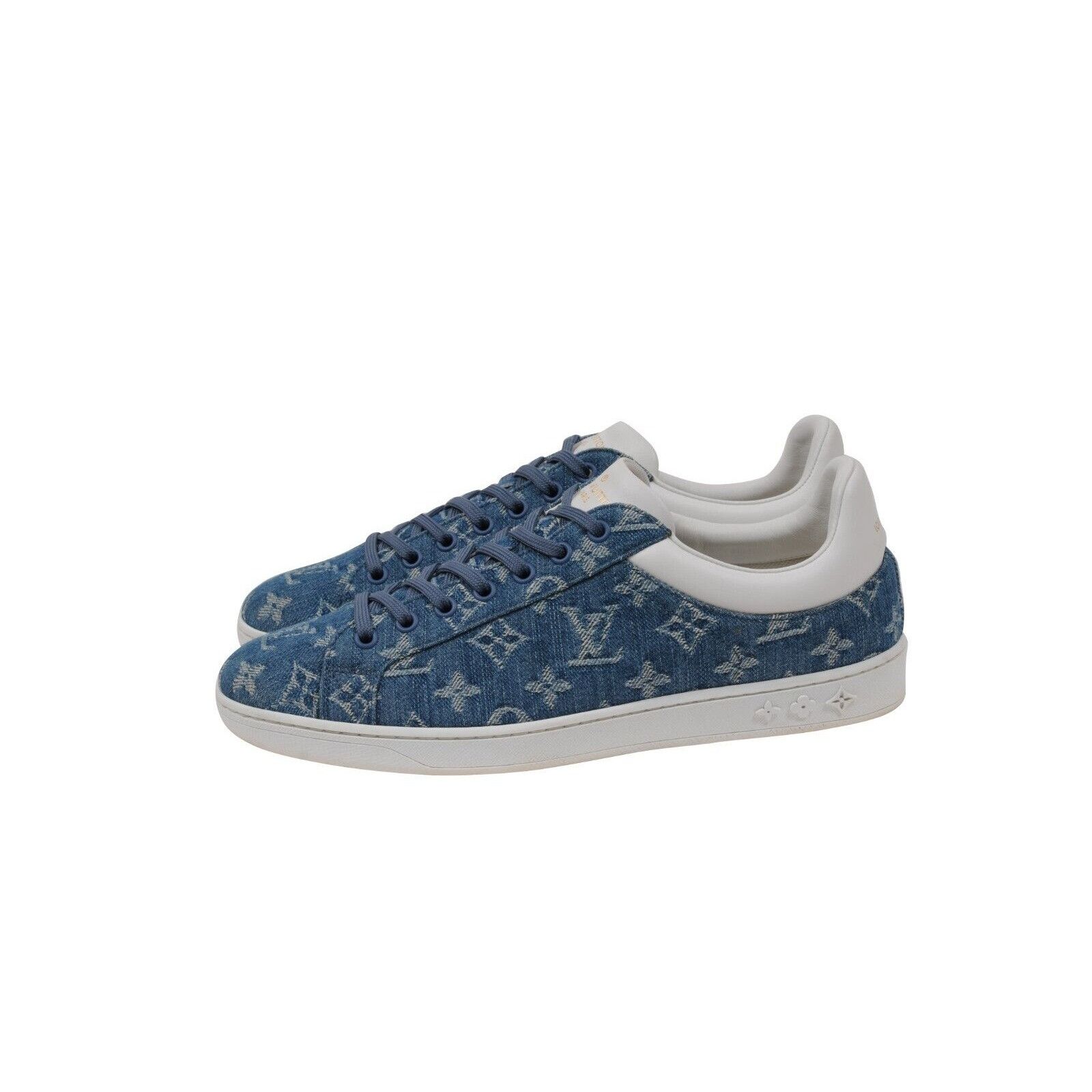 Louis Vuitton Blue Monogram Luxembourg Sneakers - 01626 Size US 7.5 / EU 40-41 - 4 Thumbnail